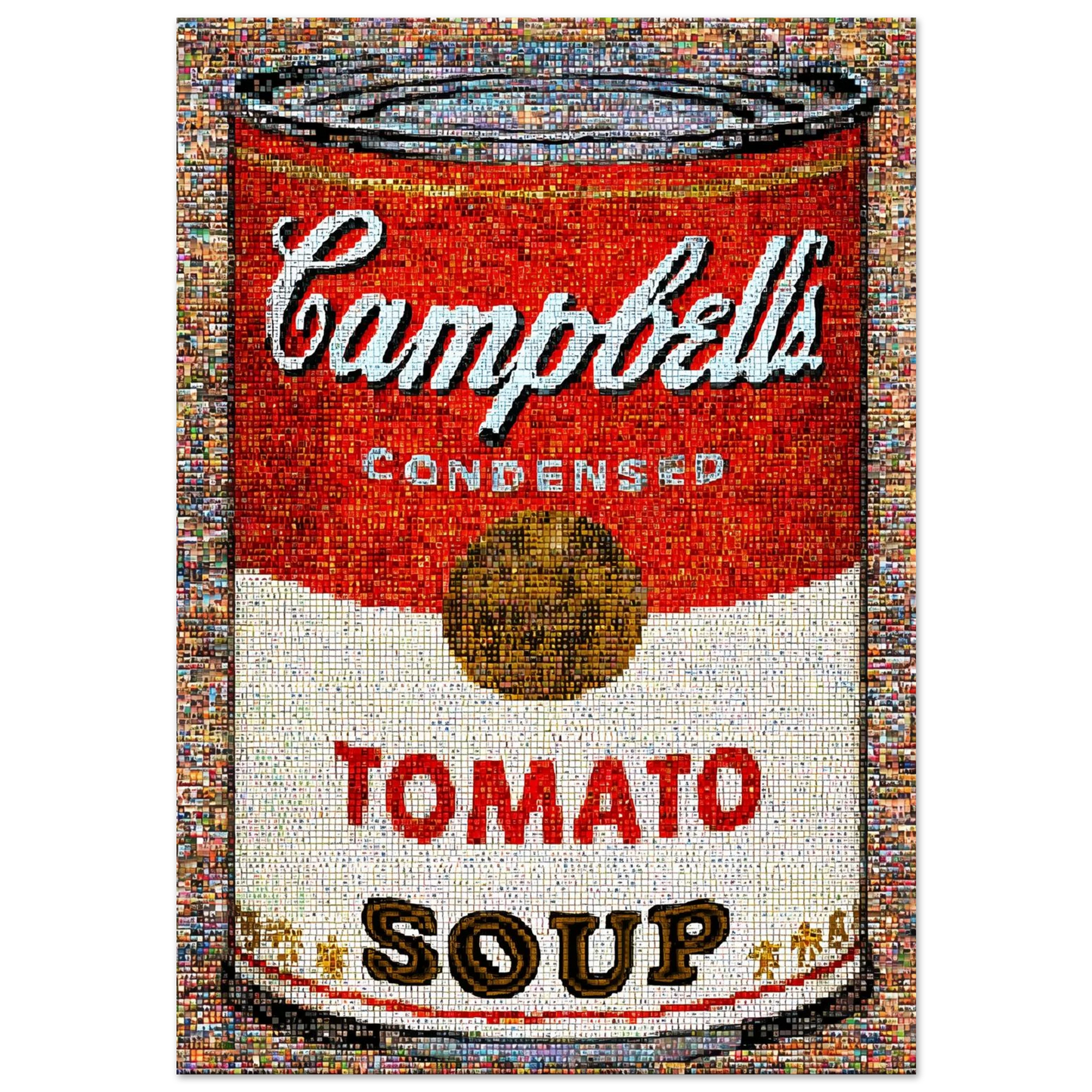Mosaïque Soupe Tomate — tableau aluminium — art mural STNCL