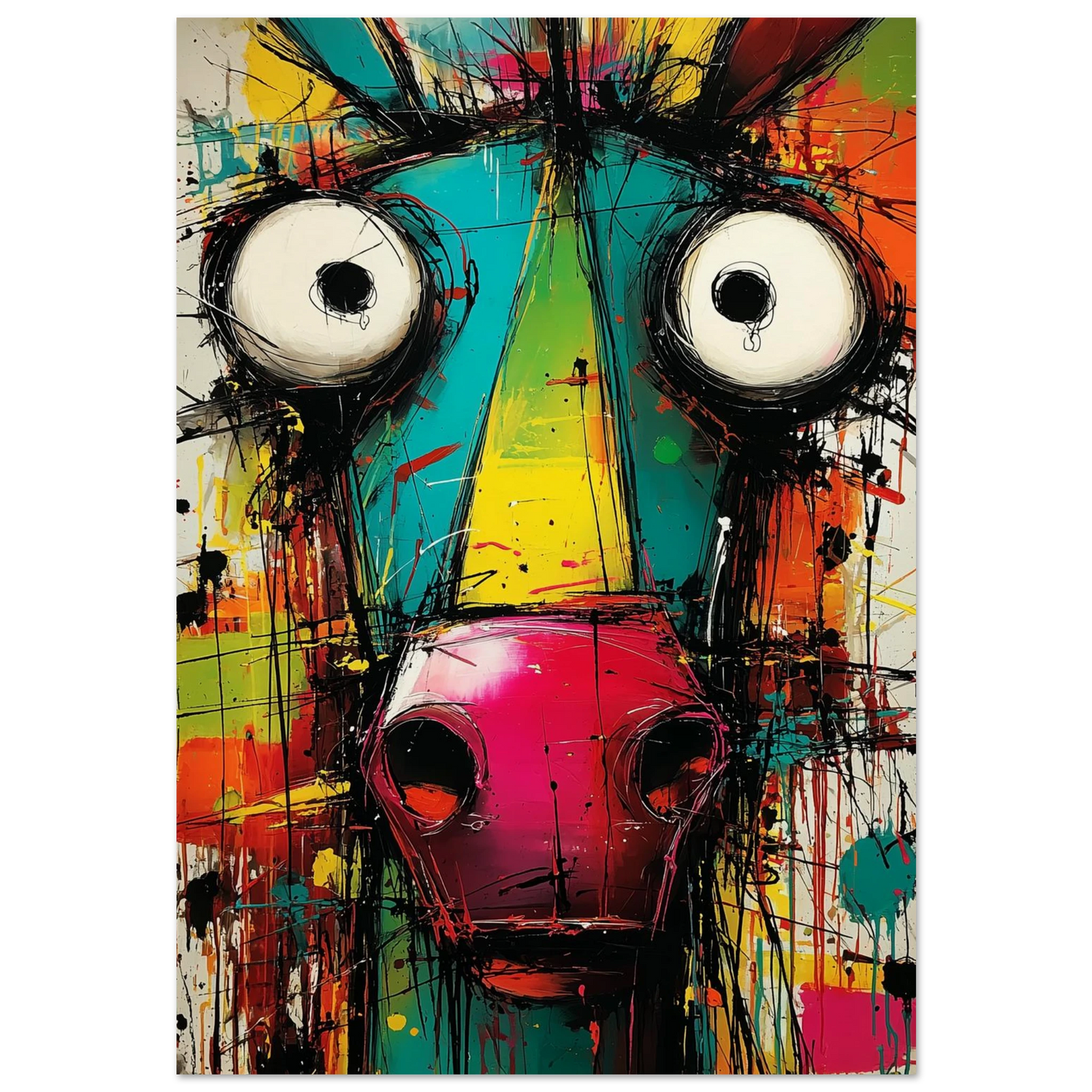 Âne Fou aux Yeux Ronds — affiche d'art — art mural STNCL