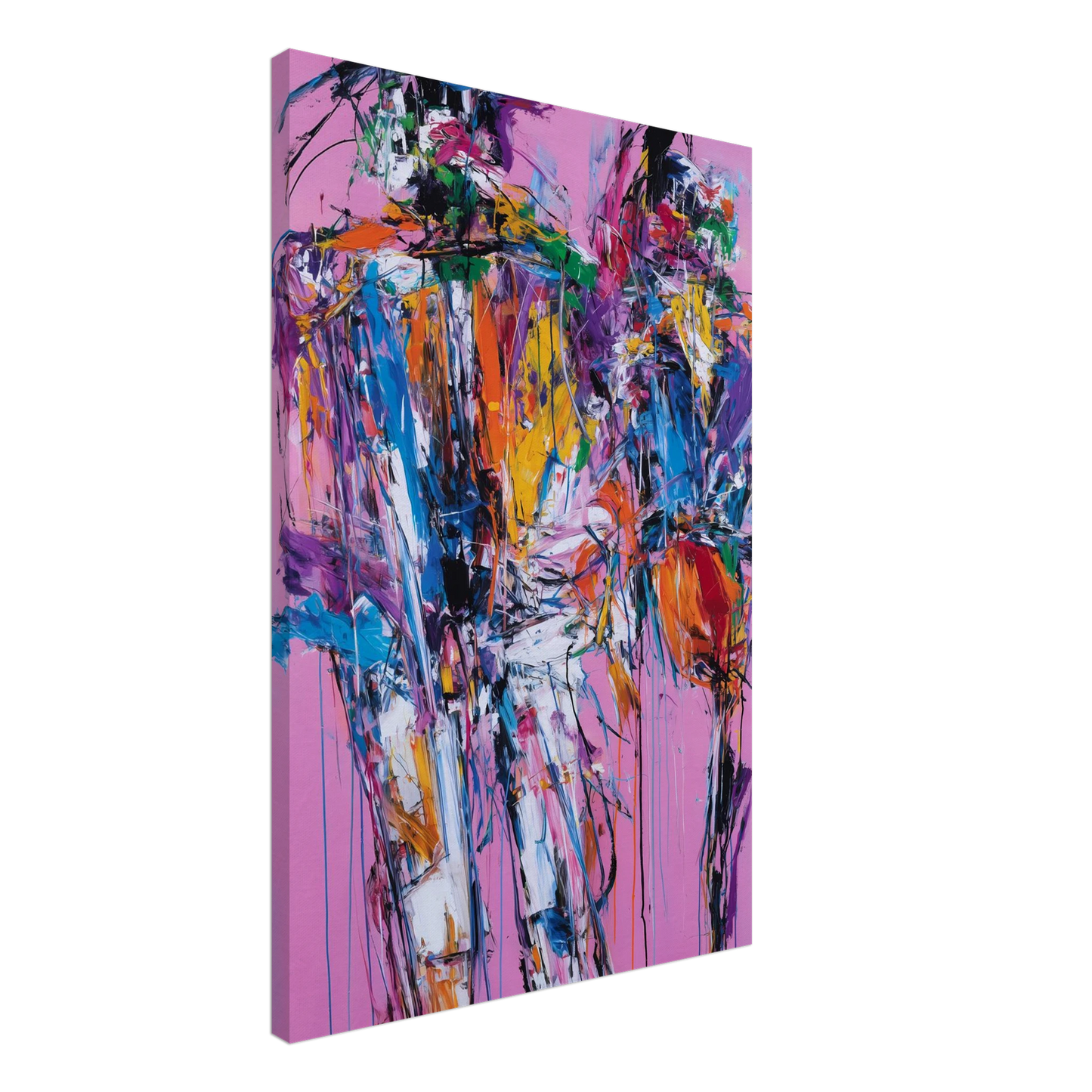 Duo en Tumulte — tableau sur toile — vue 2 — art mural STNCL