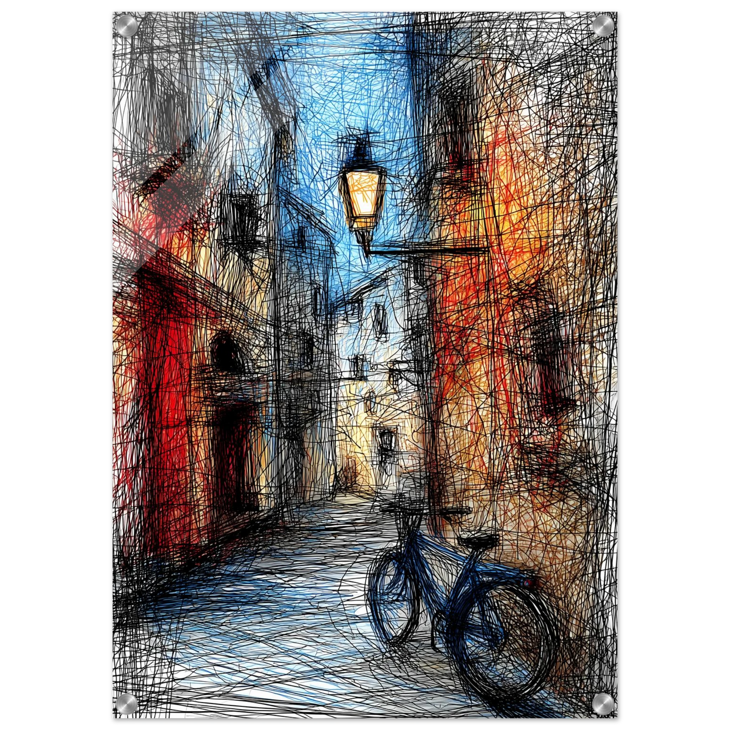 Ruelle à la Lanterne — tableau plexiglas — vue 2 — art mural STNCL