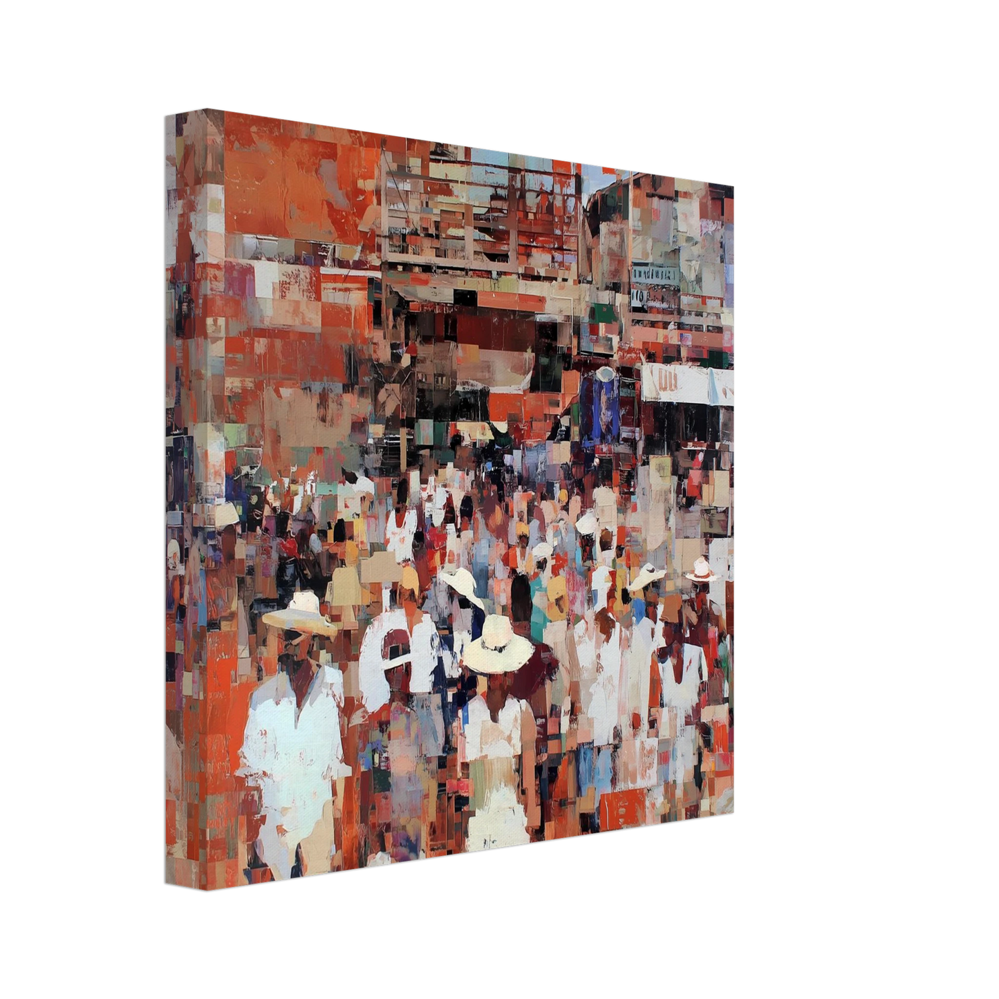 Marché en Couleurs — tableau sur toile — vue 2 — art mural STNCL