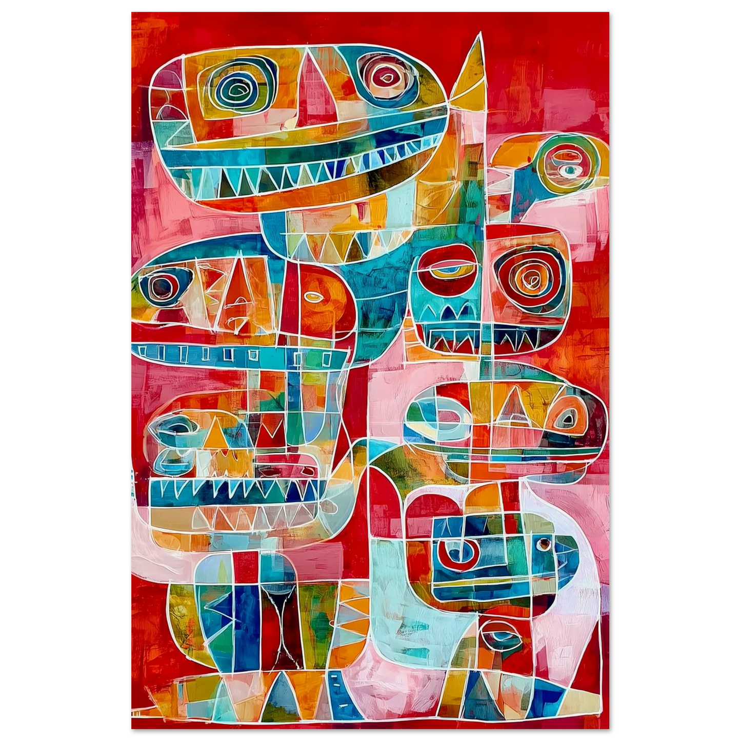 Totems Imbriqués — affiche d'art — vue 4 — art mural STNCL