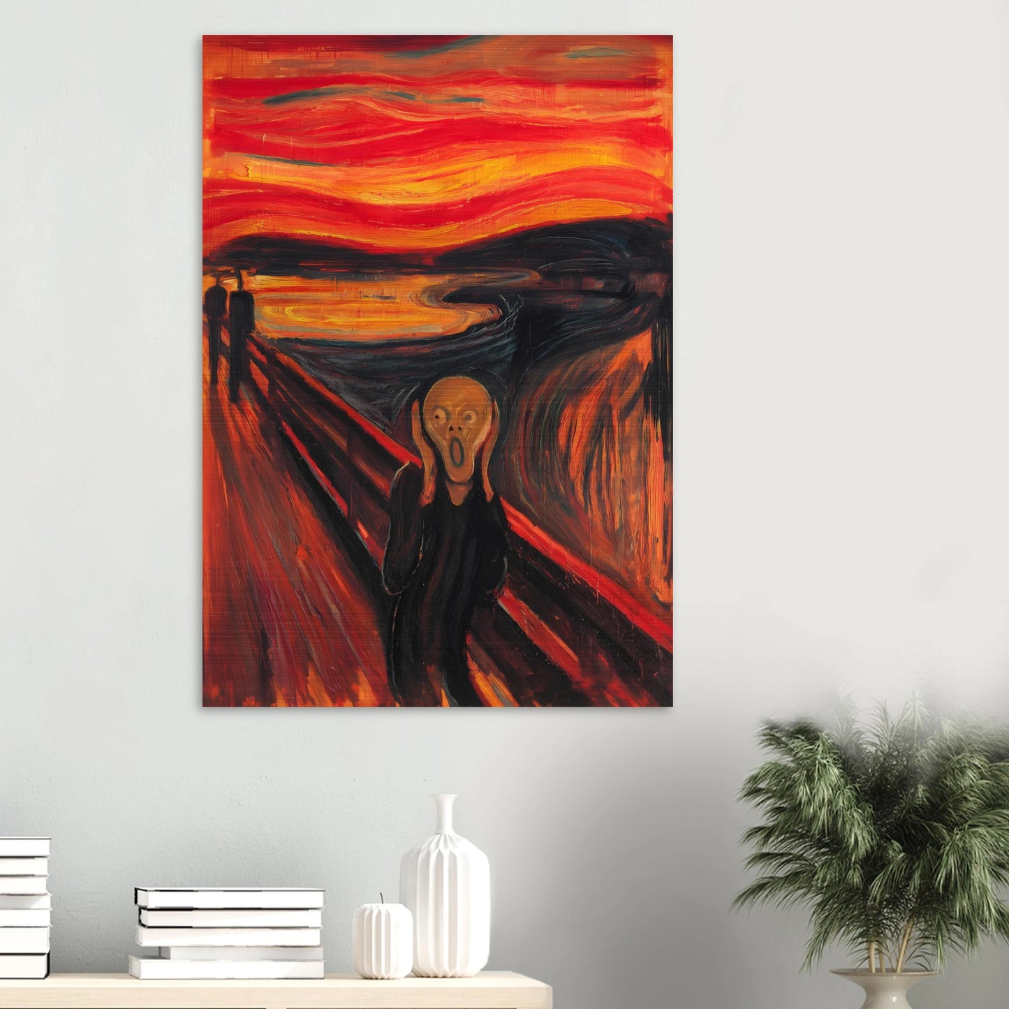 Cri Écarlate — tableau aluminium — vue 6 — art mural STNCL
