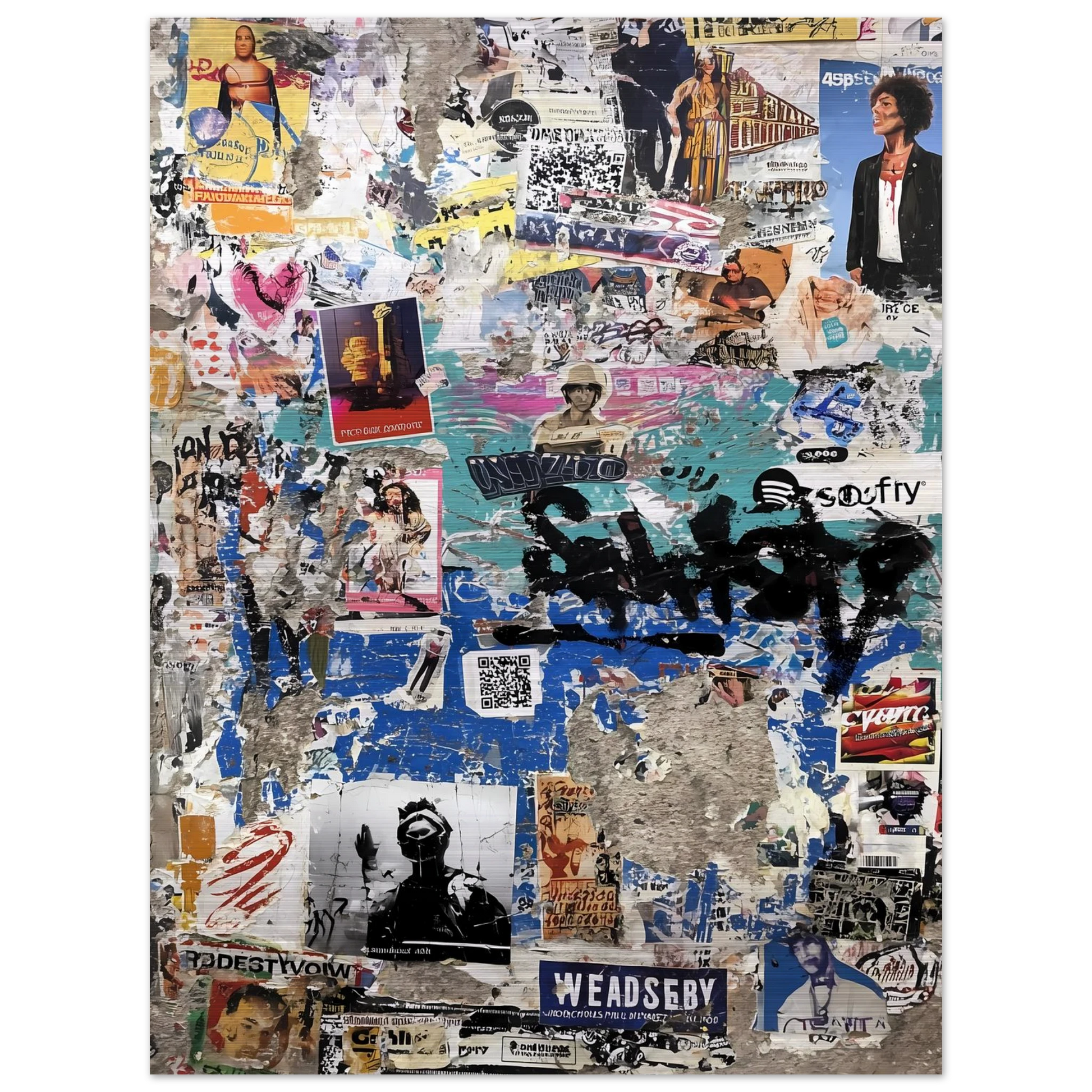 Le Mur Affiché — tableau aluminium — vue 5 — art mural STNCL
