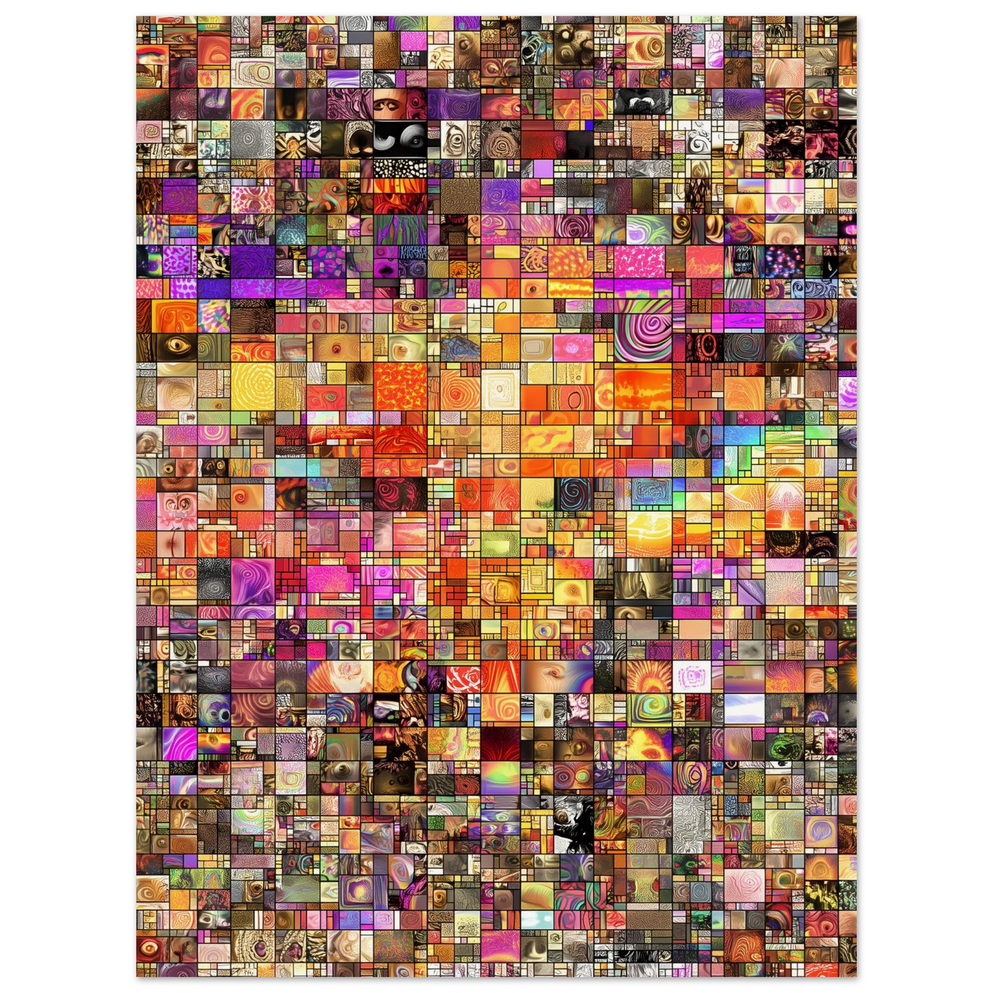 Mosaïque des Mille Mondes — affiche d'art — vue 3 — art mural STNCL