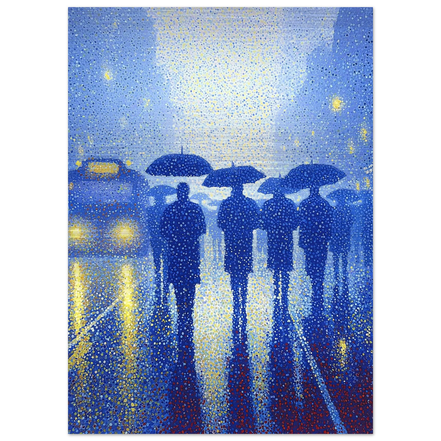 Pluie en Pointillés — tableau aluminium — vue 4 — art mural STNCL