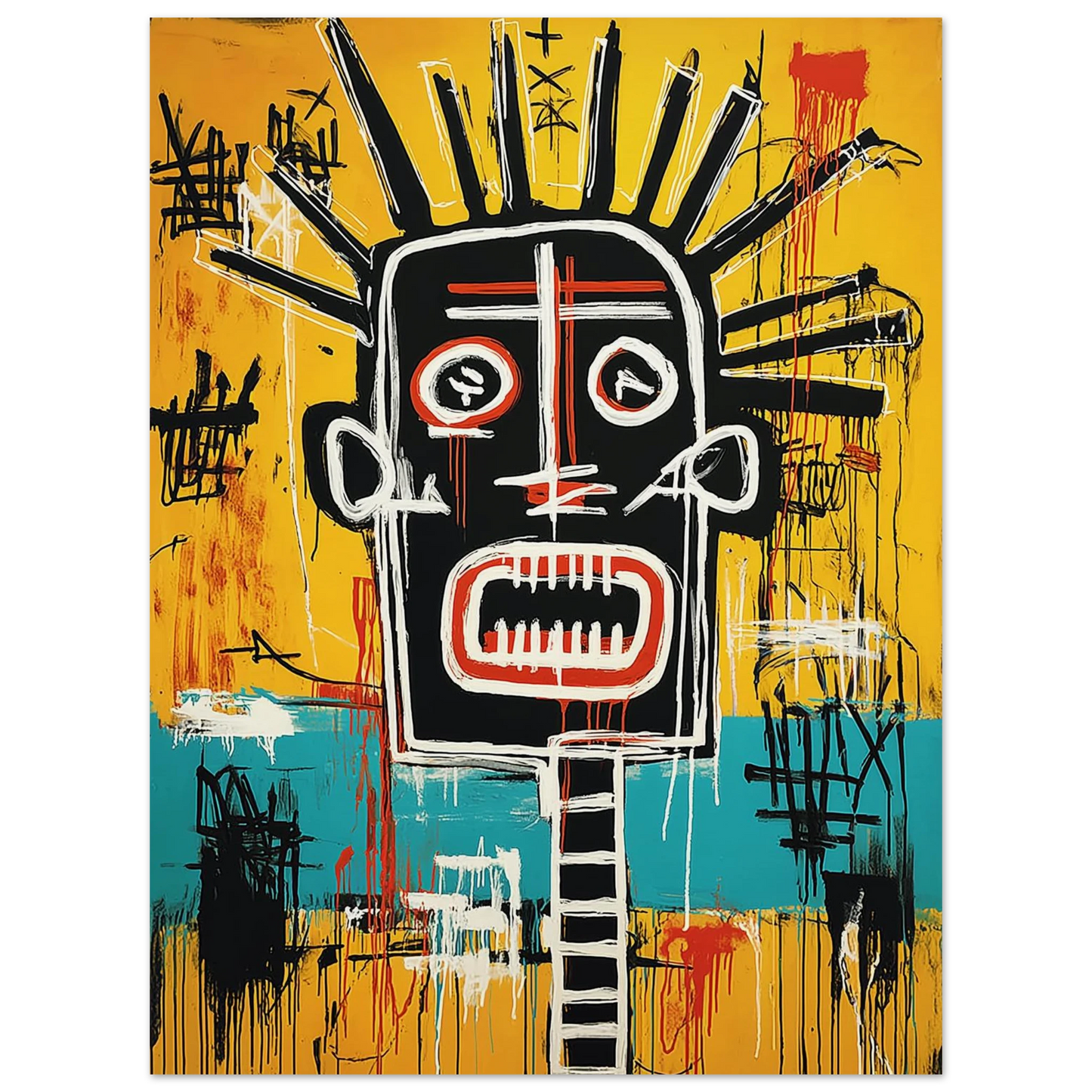 Tête Solaire — affiche d'art — vue 3 — art mural STNCL
