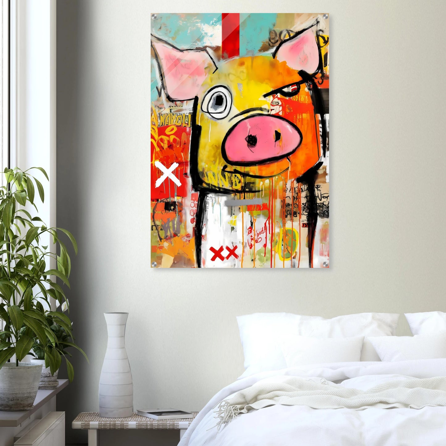 Le Cochon Bougon — tableau plexiglas — vue 7 — art mural STNCL