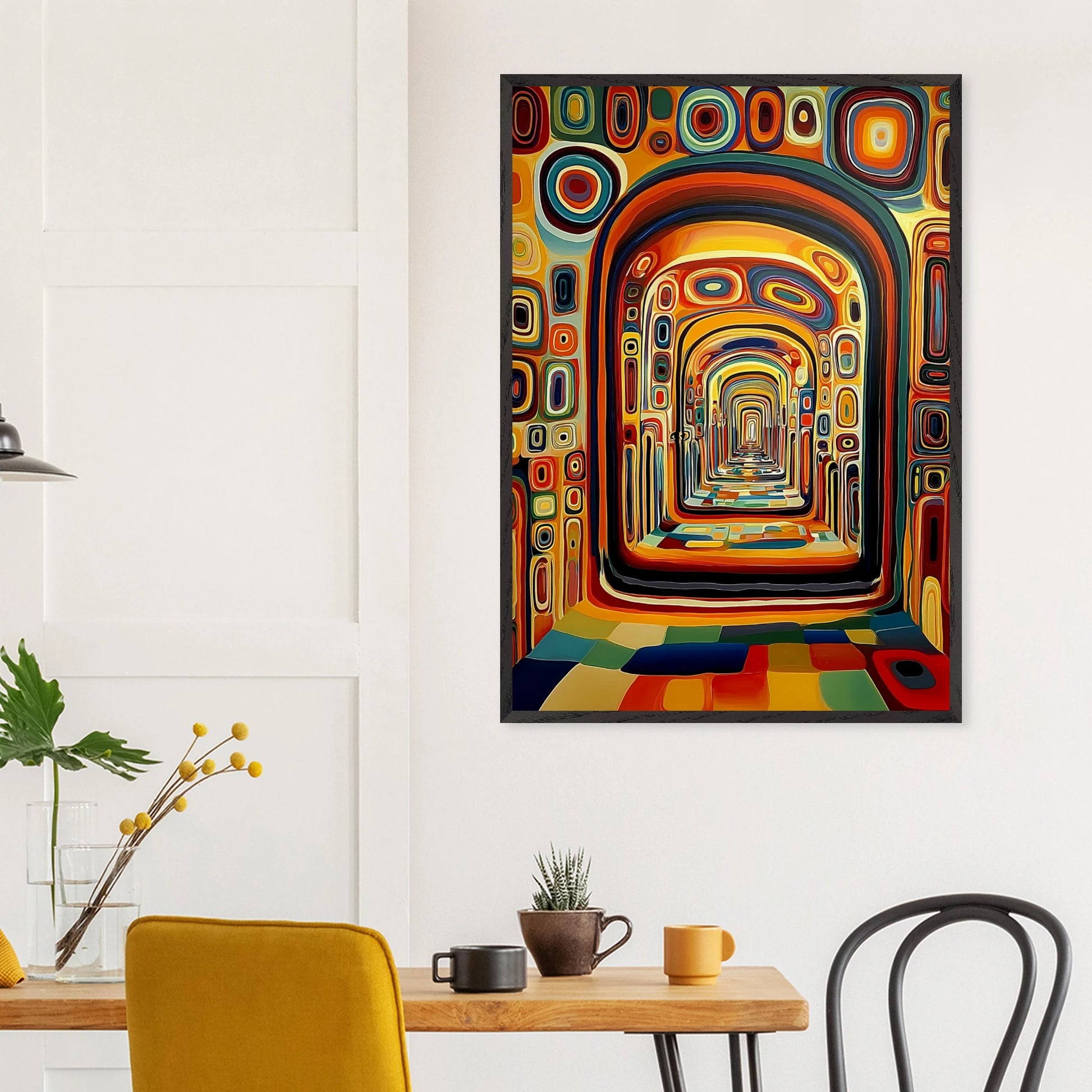 Enfilade Sans Fin — tableau encadré bois — vue 18 — art mural STNCL