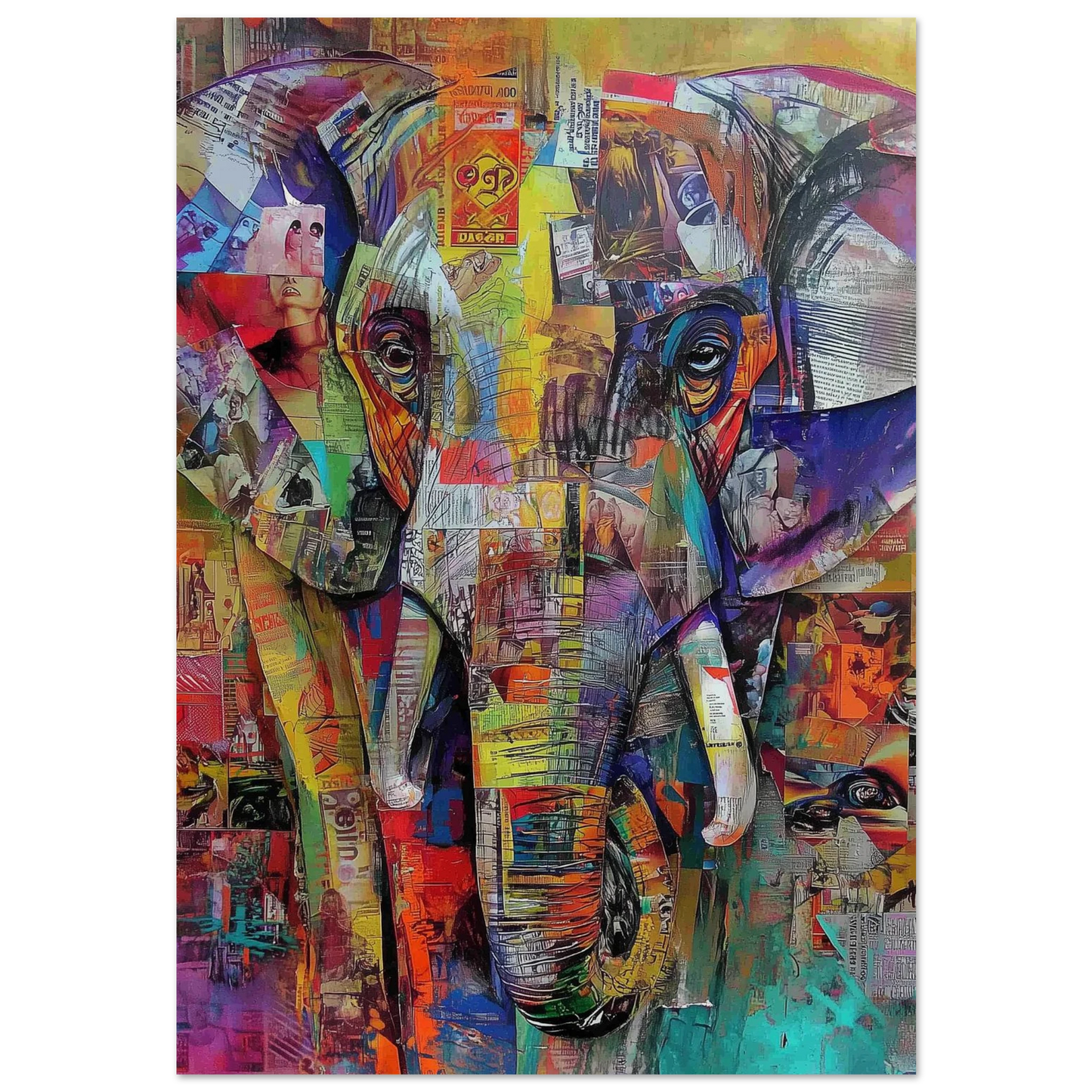 Éléphant aux Mille Visages — affiche d'art — art mural STNCL
