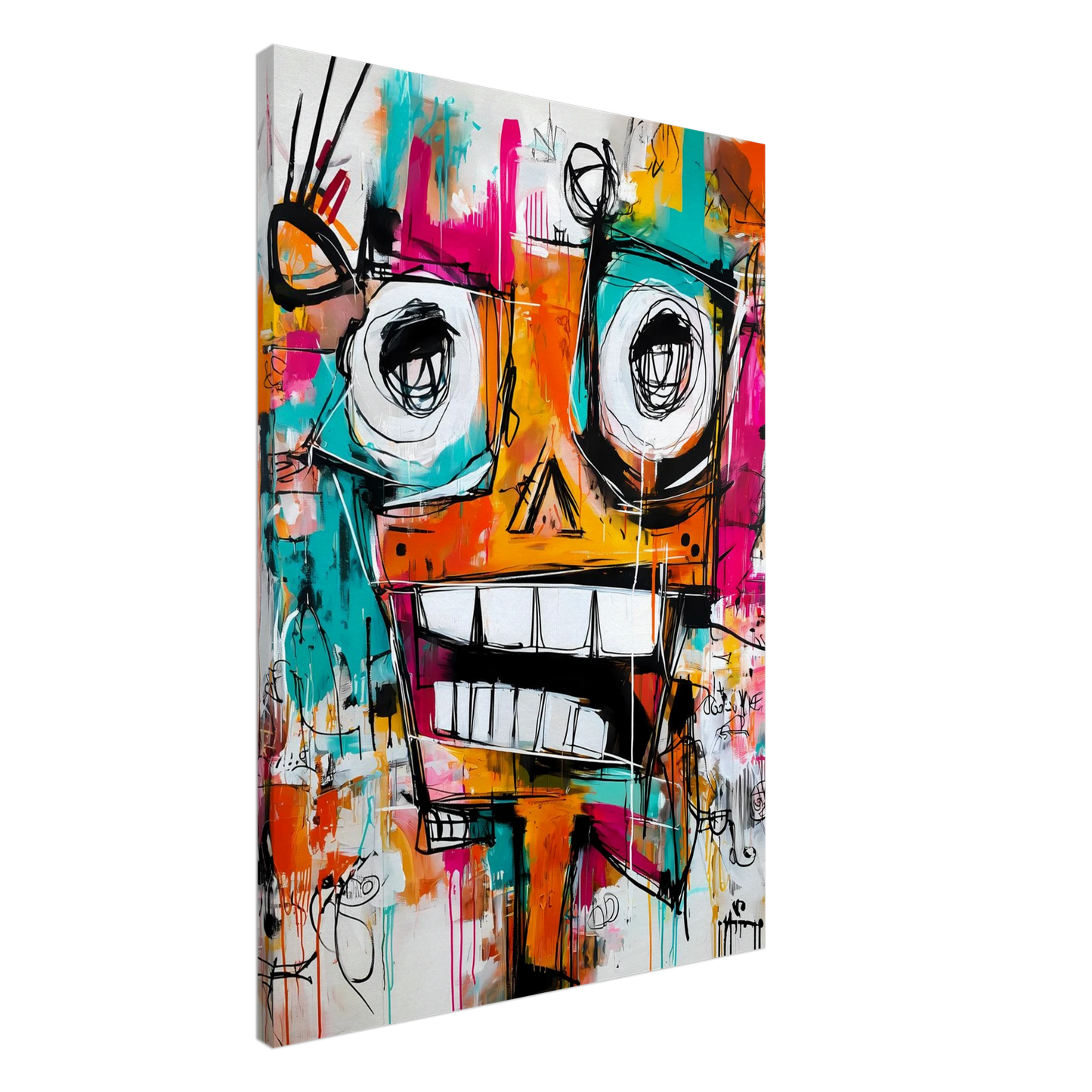 Face à Grands Yeux — tableau sur toile — art mural STNCL