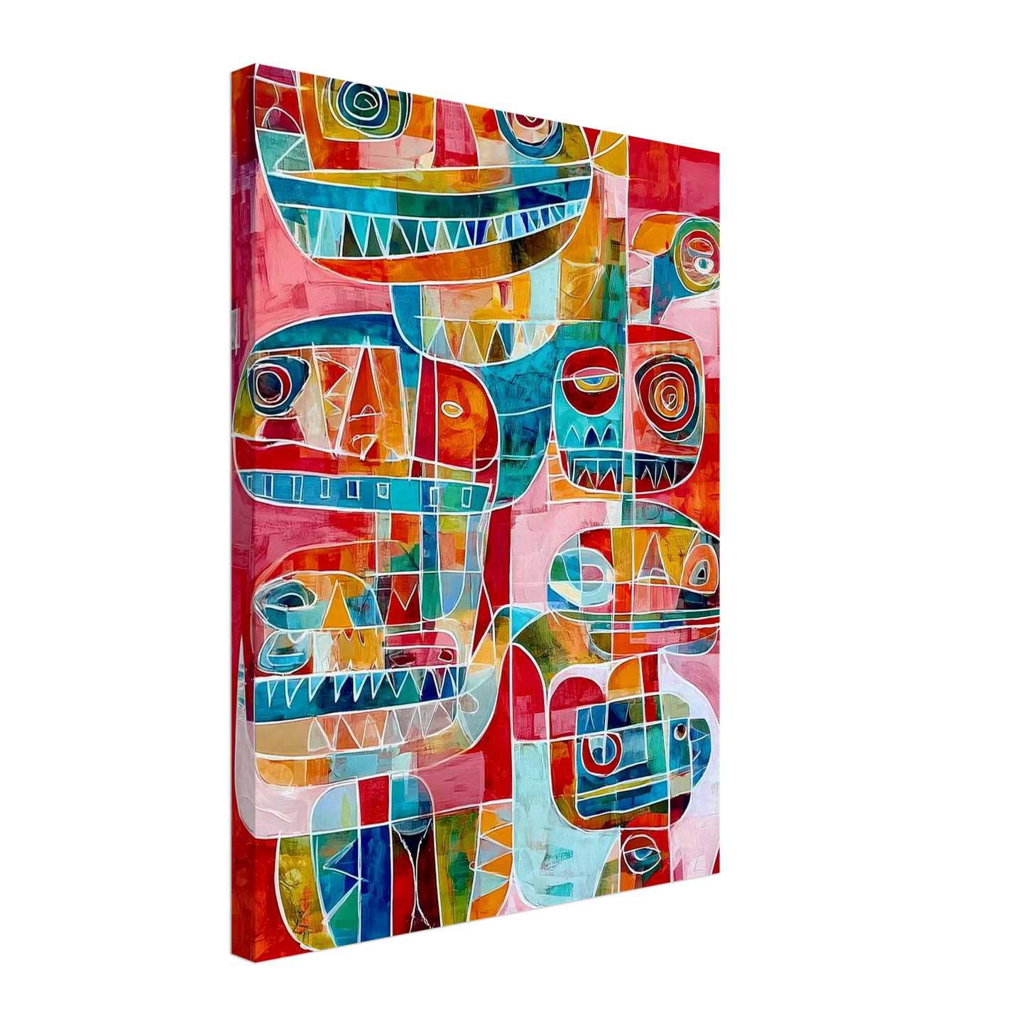 Totems Imbriqués — tableau sur toile — vue 5 — art mural STNCL