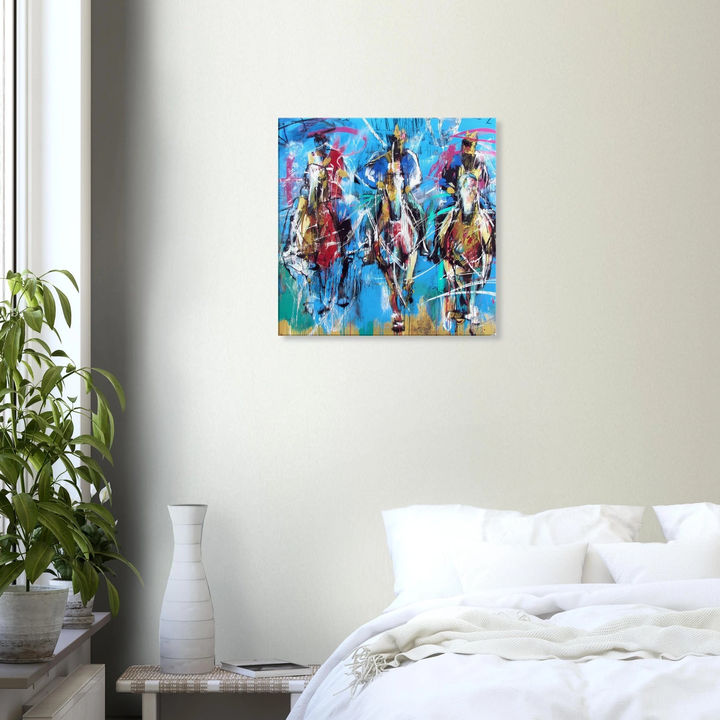 Trois Cavaliers — tableau sur toile — vue 6 — art mural STNCL