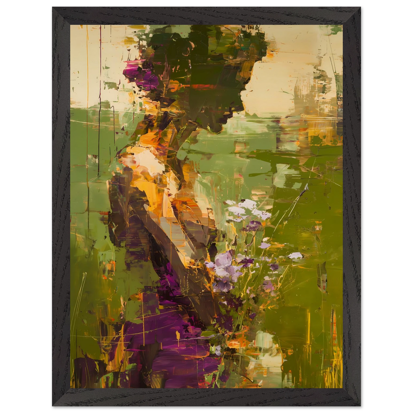Dans les Herbes Hautes — tableau encadré bois — vue 4 — art mural STNCL