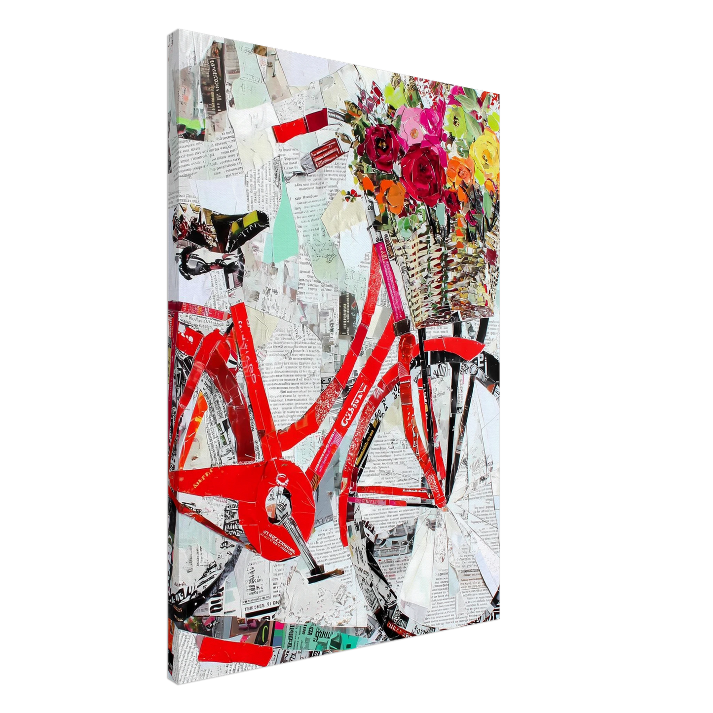 Le Vélo Fleuri — tableau sur toile — art mural STNCL