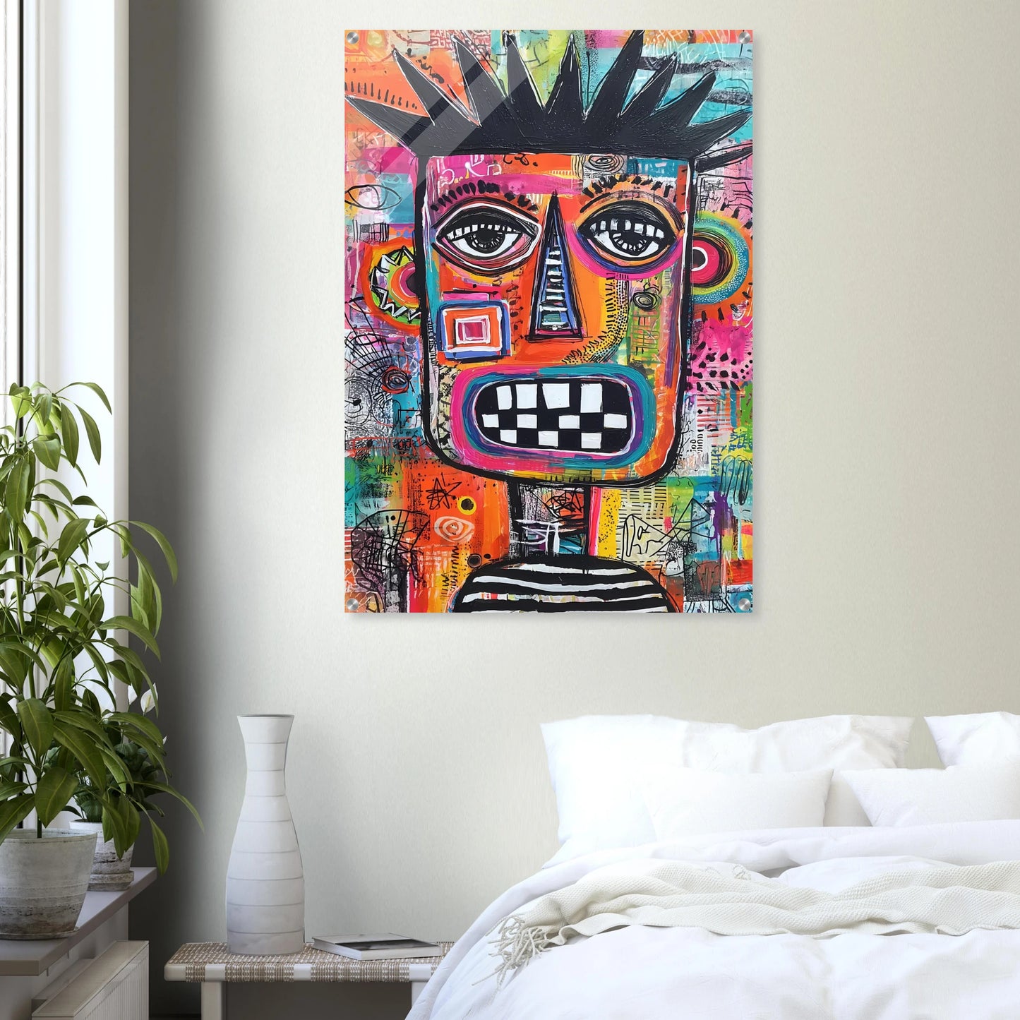 Masque Brut — tableau plexiglas — vue 7 — art mural STNCL