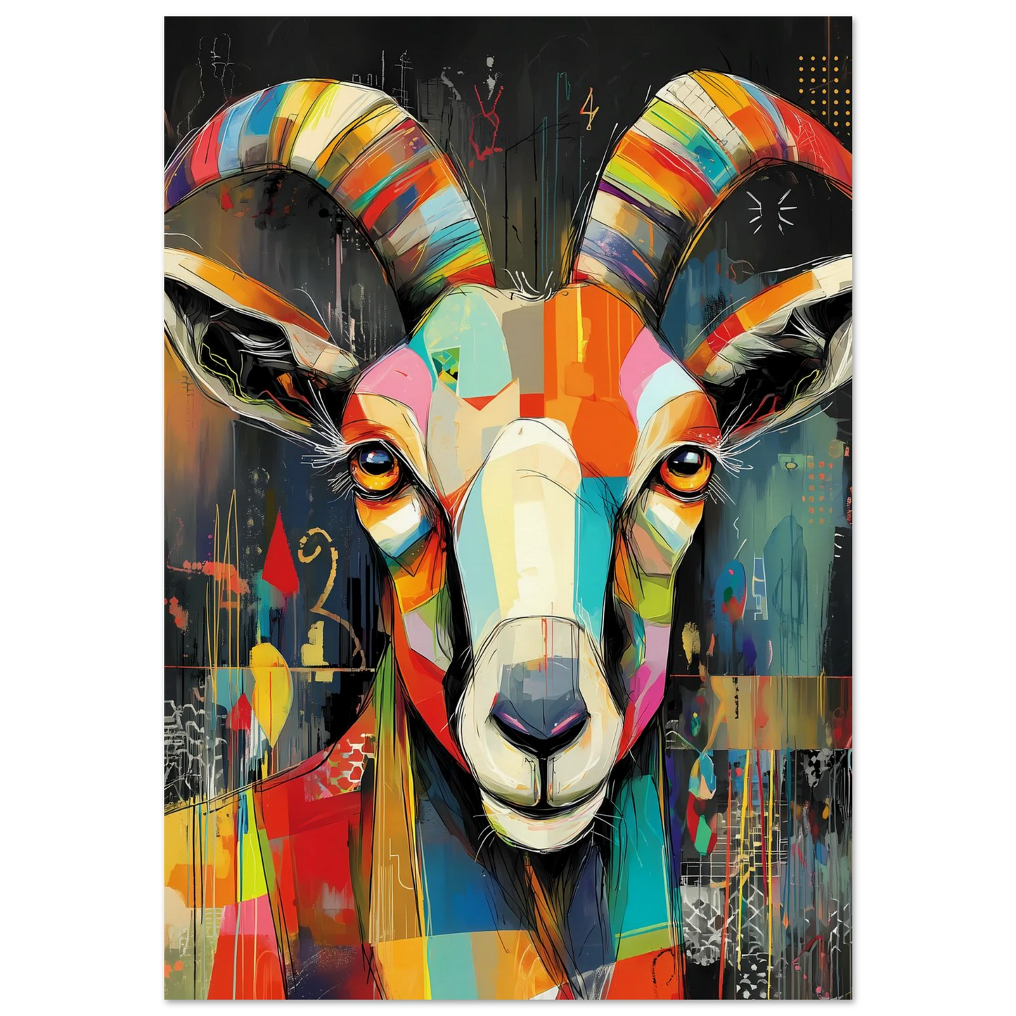 Bélier Bariolé — affiche d'art — art mural STNCL