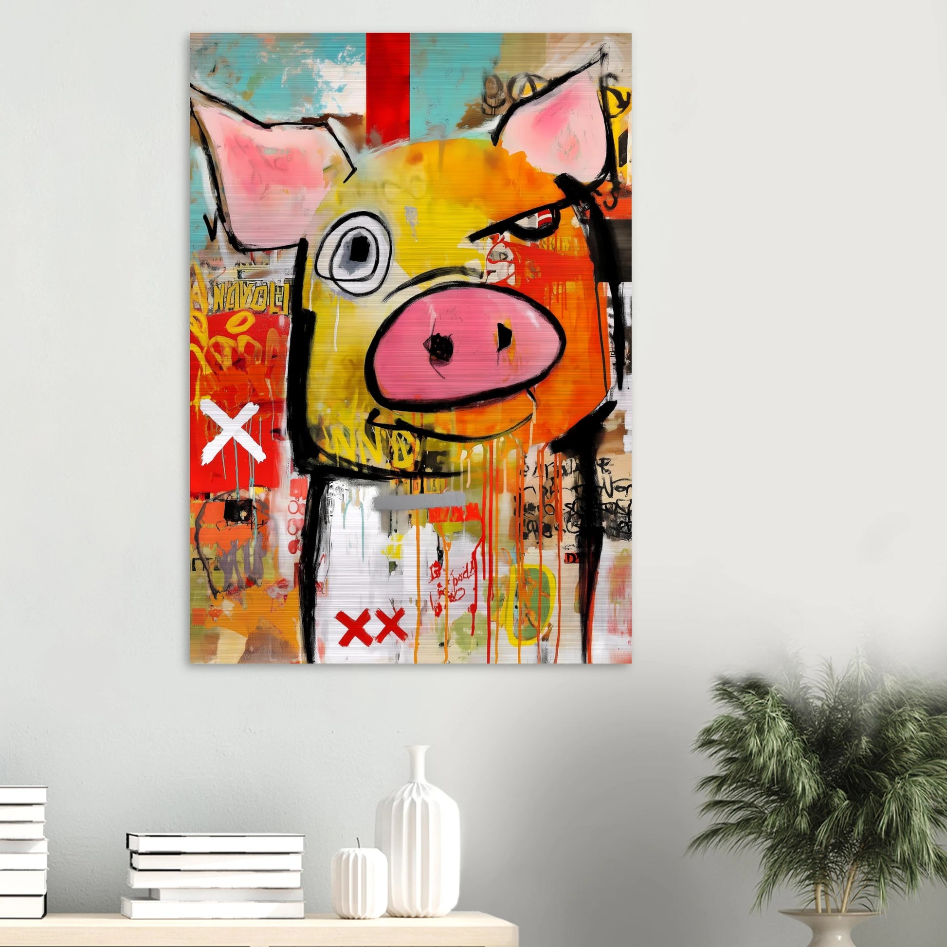 Le Cochon Bougon — tableau aluminium — vue 6 — art mural STNCL