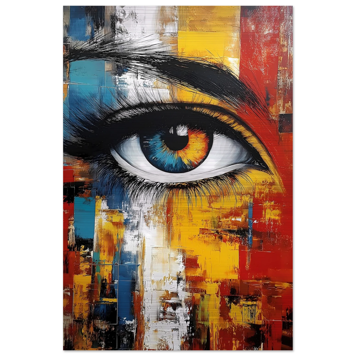 L'Œil Hétérochrome — tableau aluminium — vue 3 — art mural STNCL
