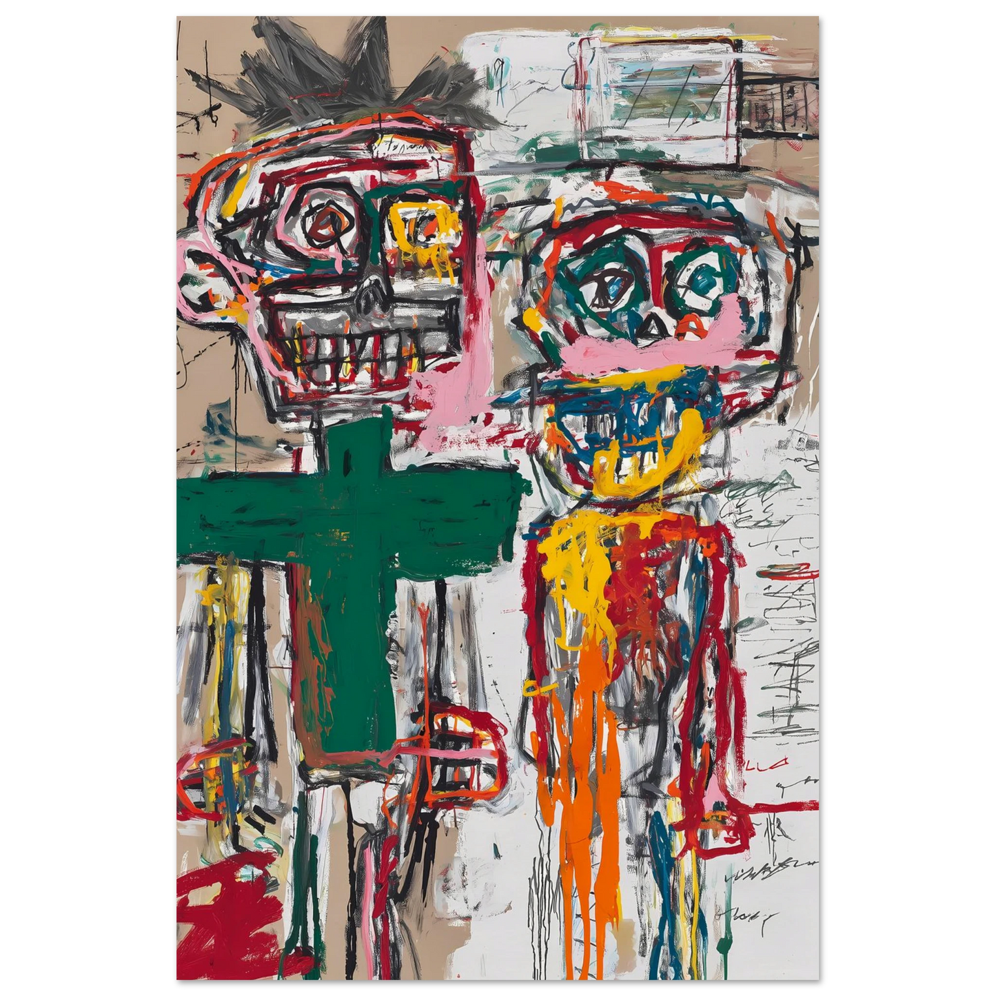 Deux Totems — affiche d'art — vue 4 — art mural STNCL