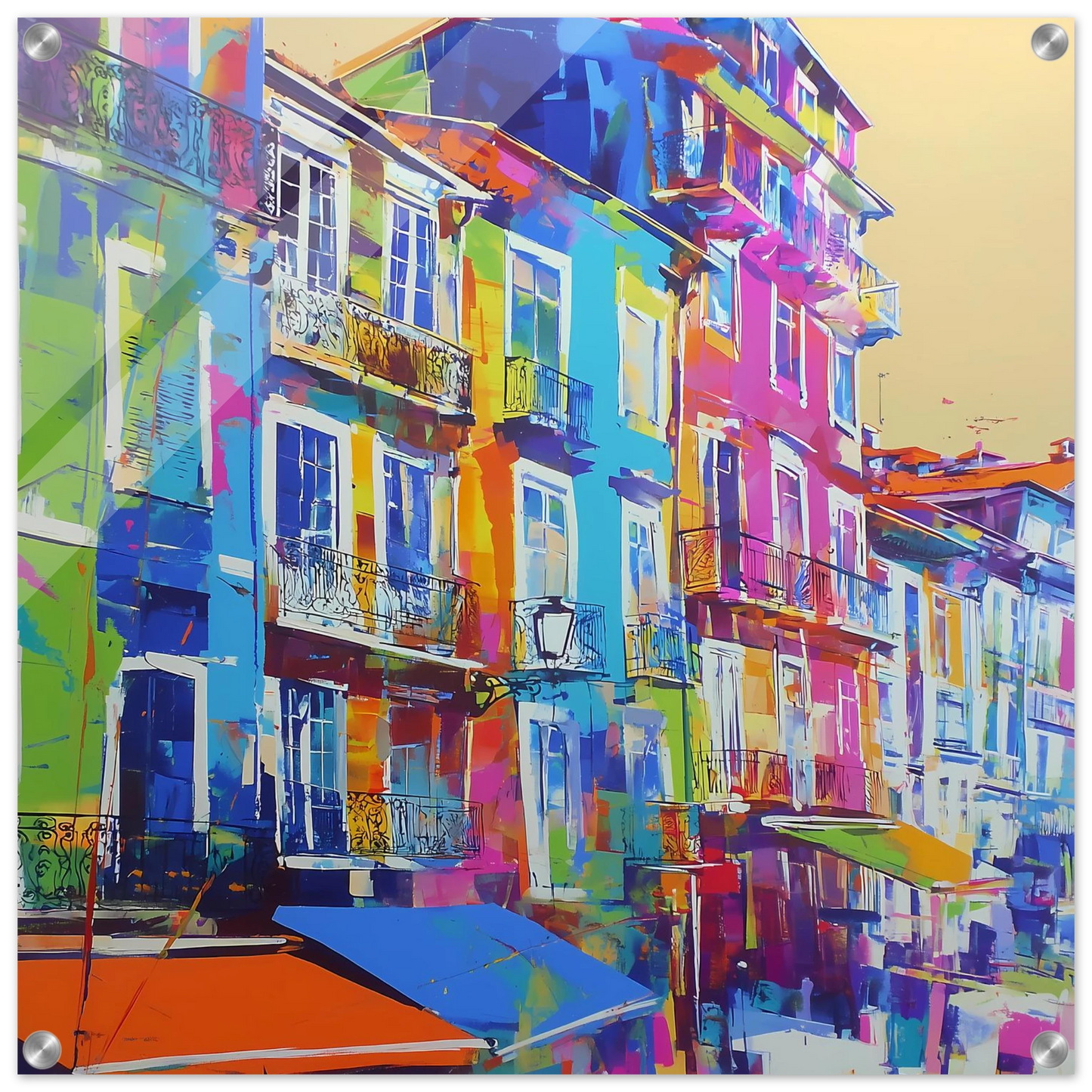 Balcons Colorés — tableau plexiglas — art mural STNCL