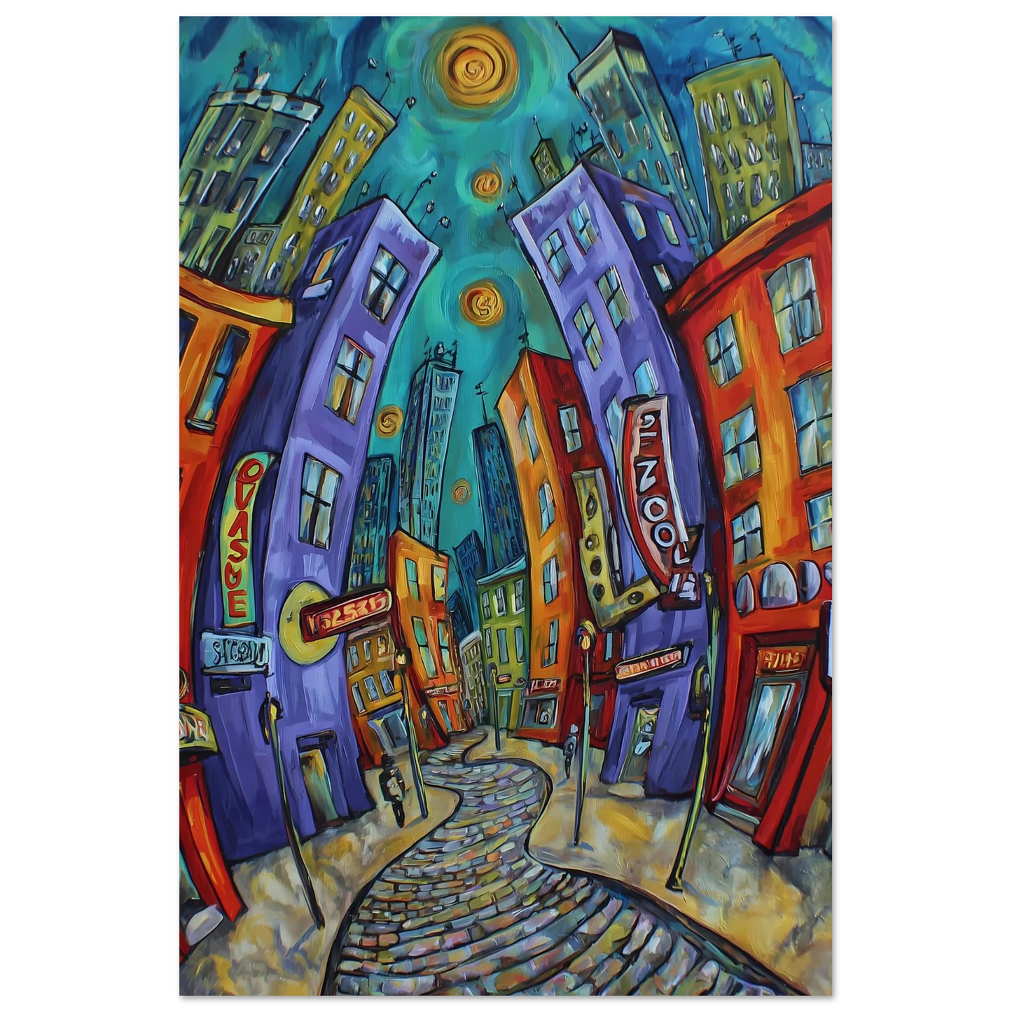 Ville Tourbillon — affiche d'art — vue 4 — art mural STNCL