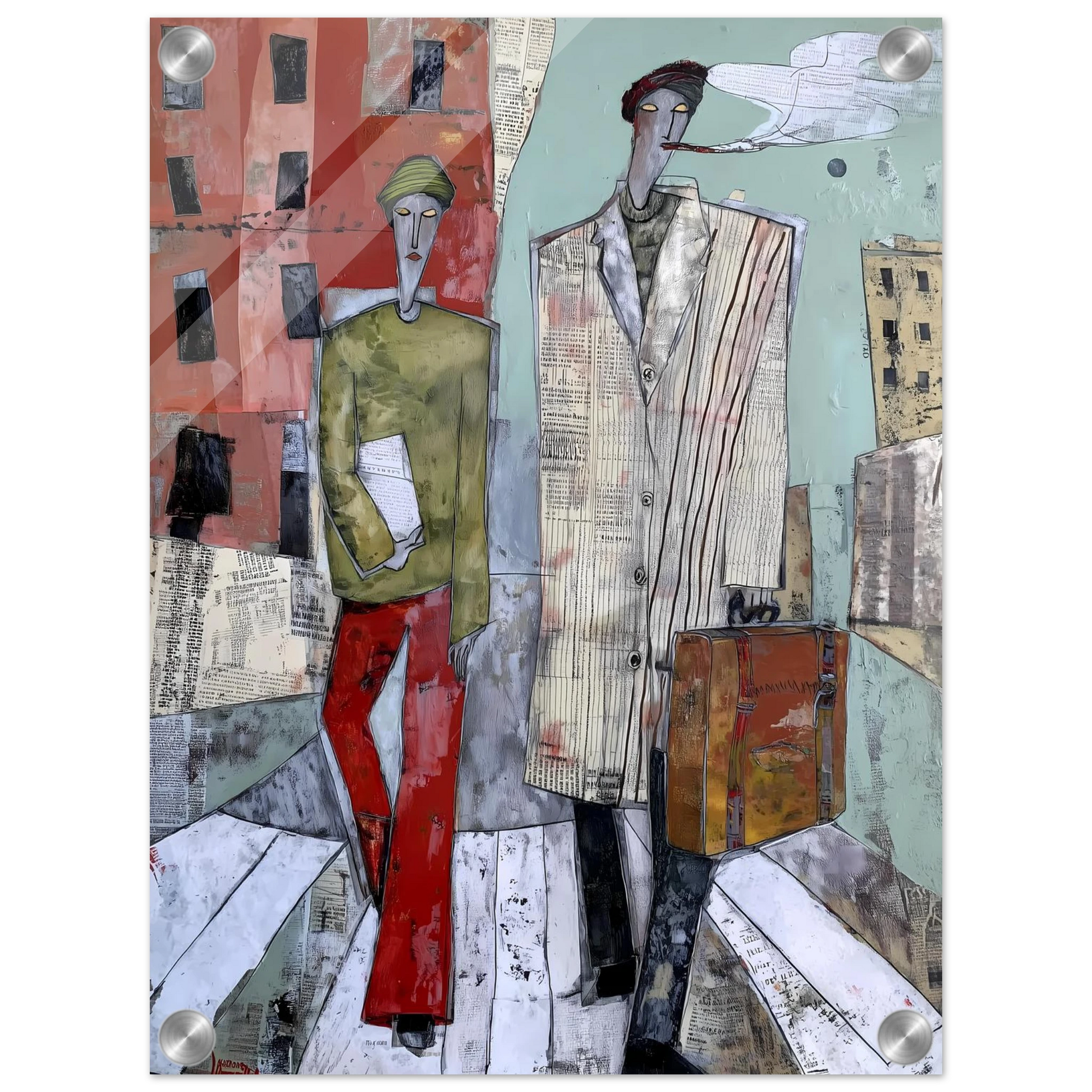 Les Voyageurs — tableau plexiglas — vue 3 — art mural STNCL