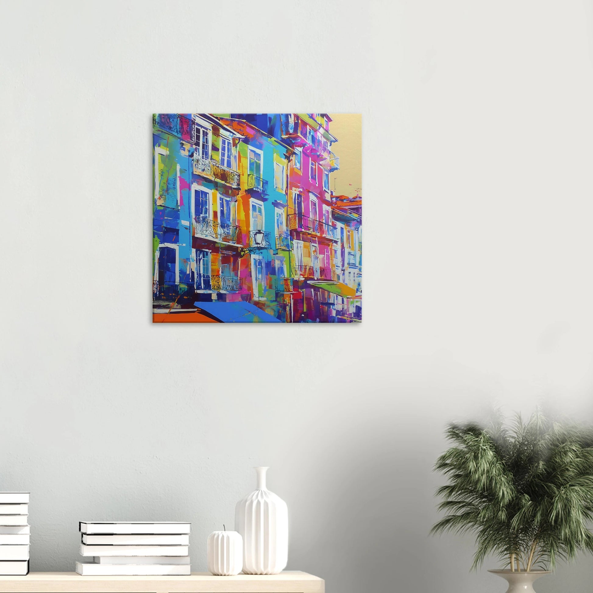 Balcons Colorés — tableau sur toile — vue 5 — art mural STNCL