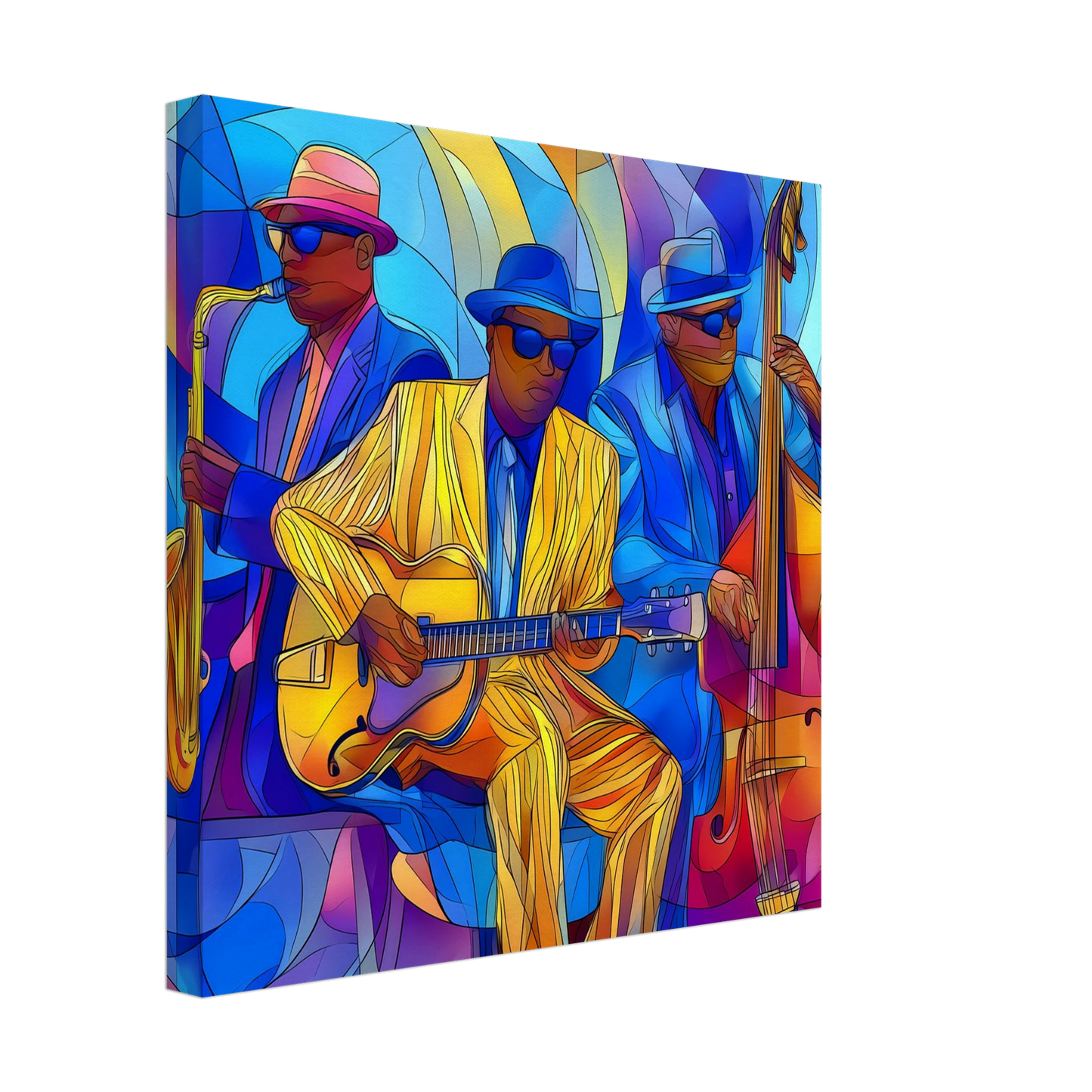 Trio de Jazz — tableau sur toile — vue 3 — art mural STNCL
