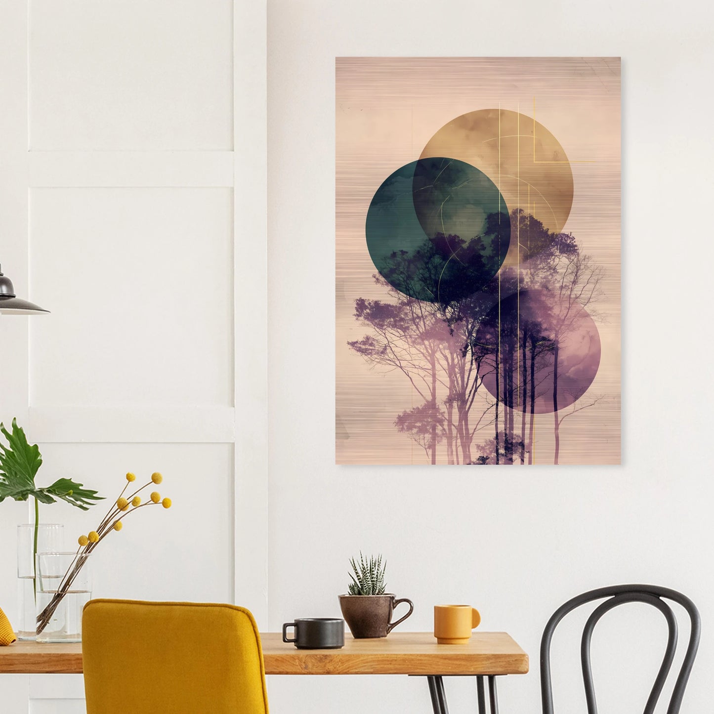 Forêt sous les Lunes — tableau aluminium — vue 8 — art mural STNCL
