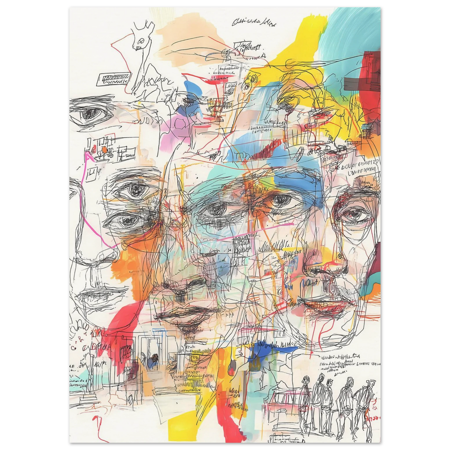 Carnet de Visages — affiche d'art — vue 5 — art mural STNCL