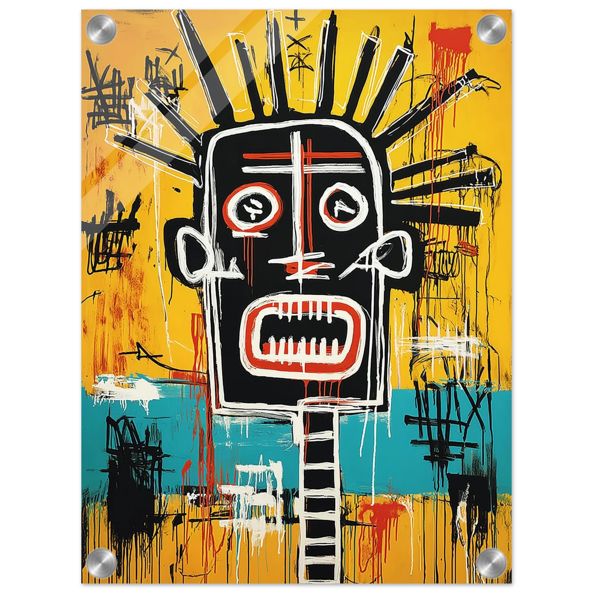 Tête Solaire — tableau plexiglas — vue 3 — art mural STNCL