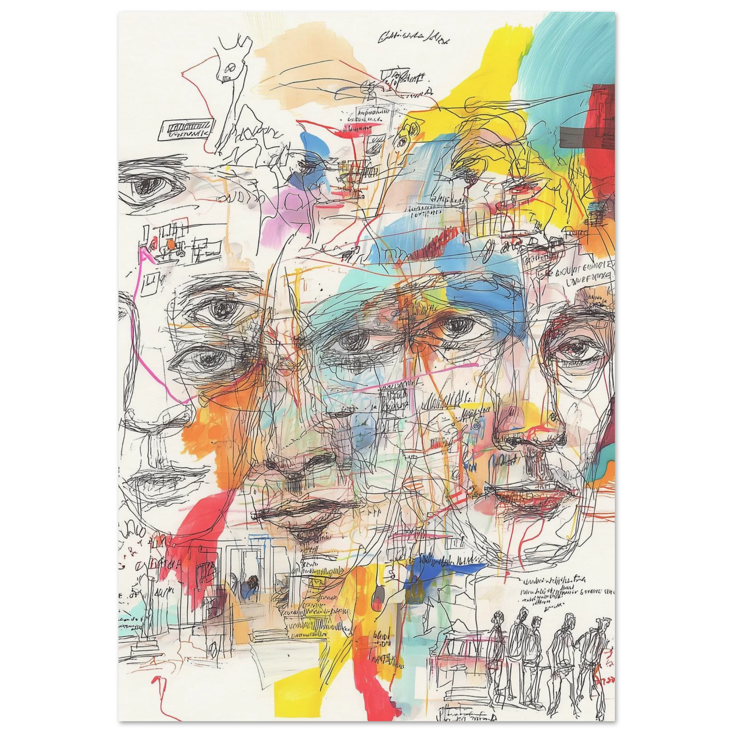 Visages Entre Eux — affiche d'art — art mural STNCL