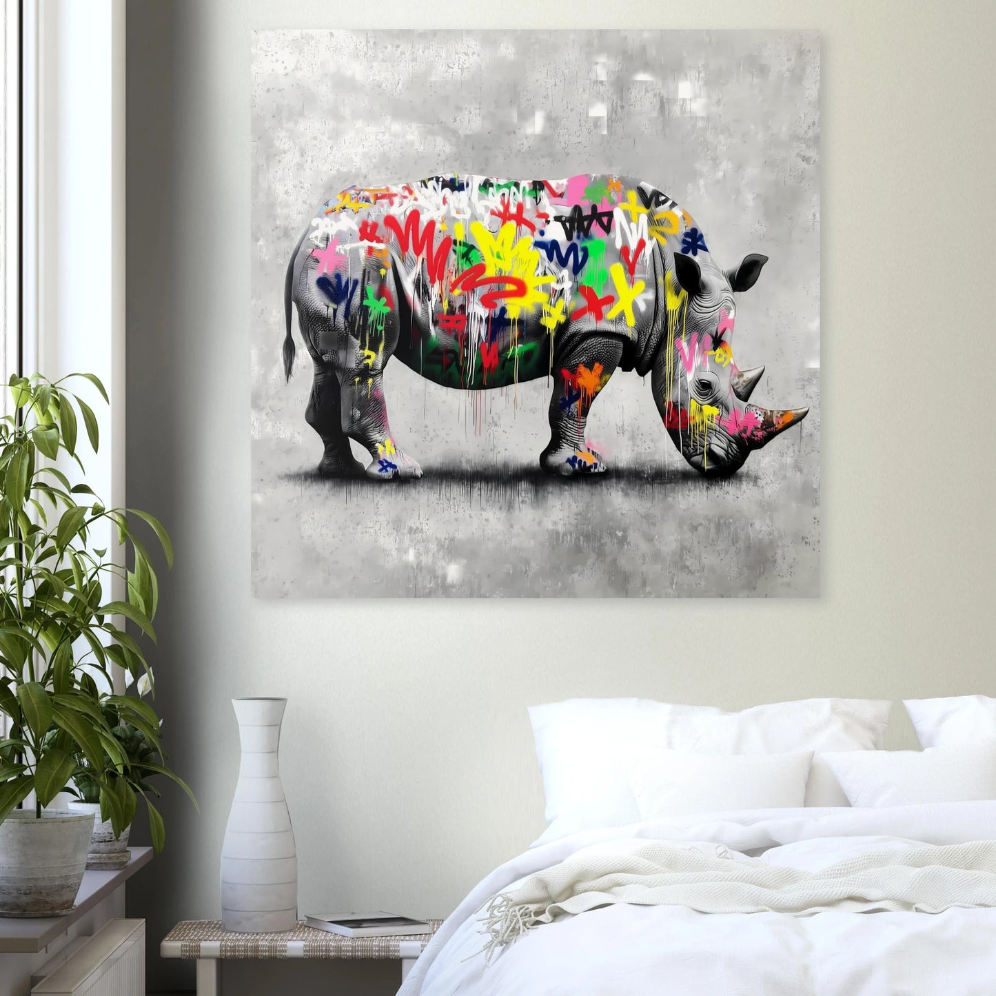 Rhinocéros Bombé — affiche d'art — vue 7 — art mural STNCL