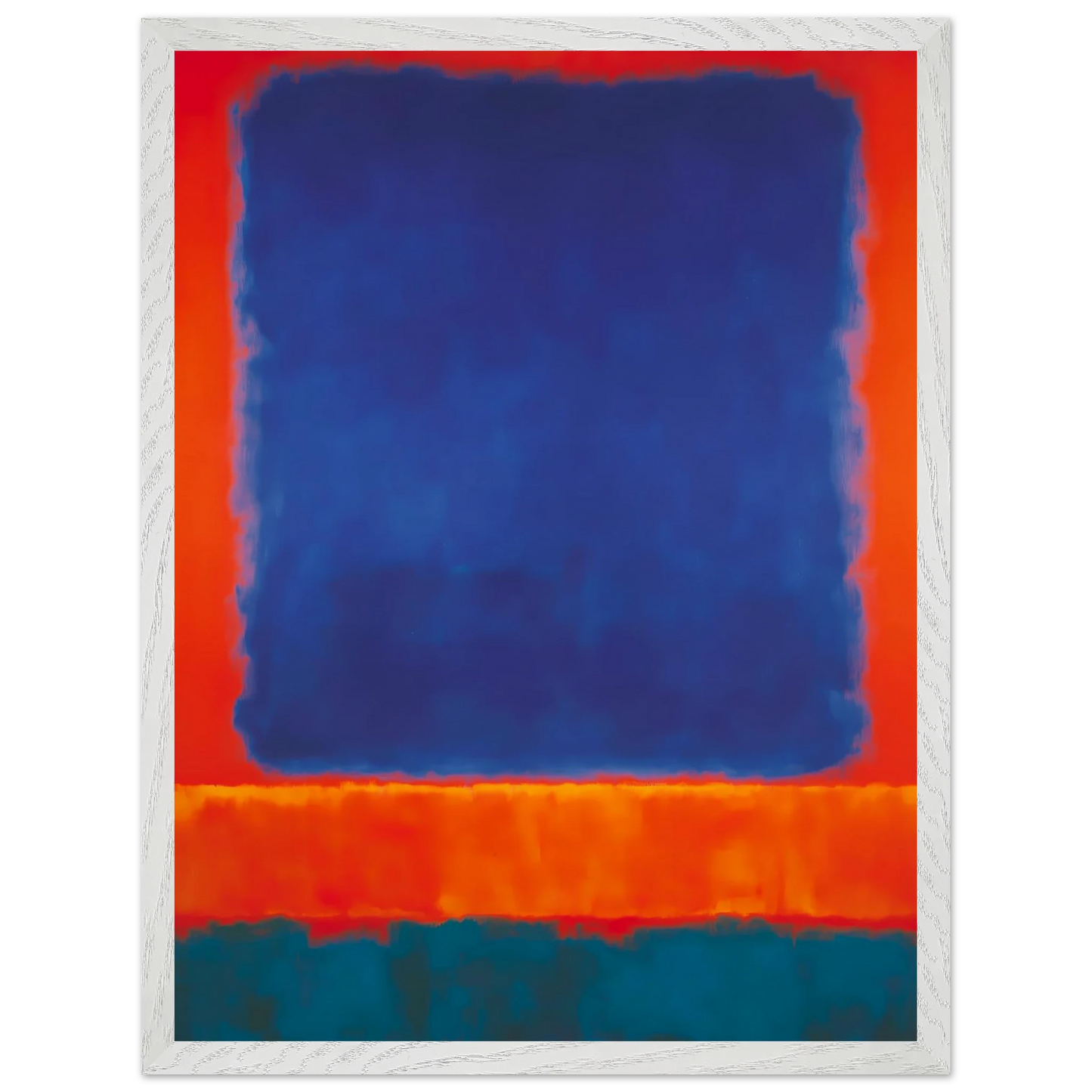 Bleu en Apesanteur — tableau encadré bois — vue 8 — art mural STNCL