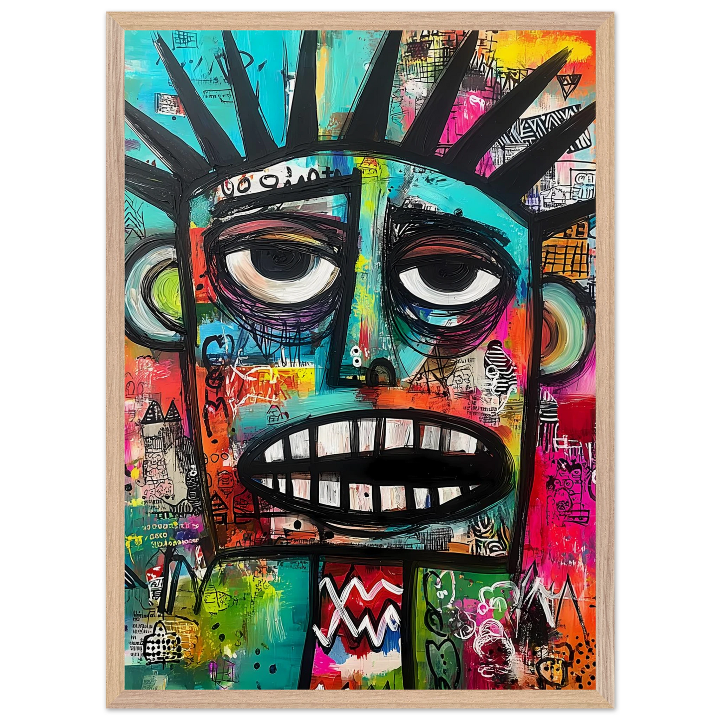 Le Cri Muet — tableau encadré bois — vue 13 — art mural STNCL