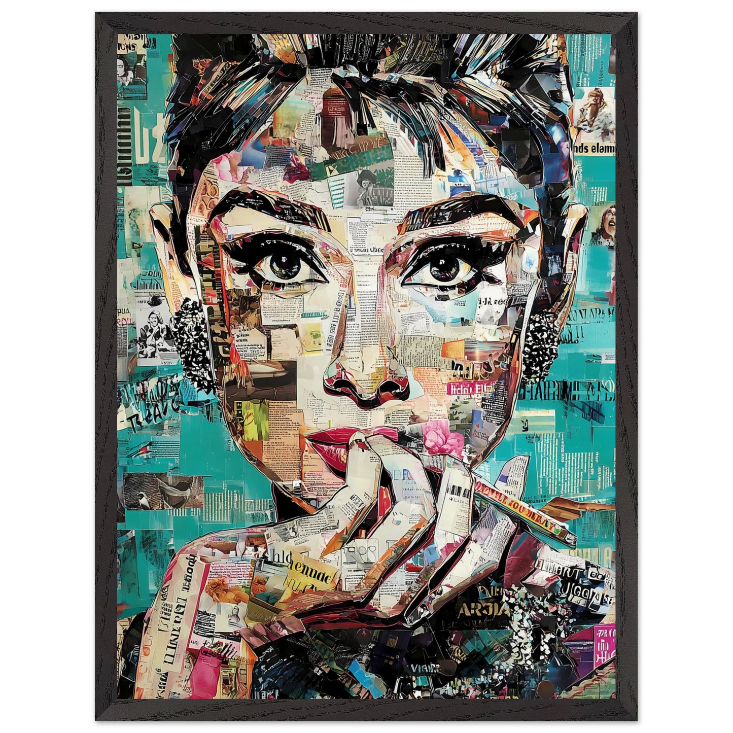 Regard de Papier — tableau encadré bois — vue 15 — art mural STNCL