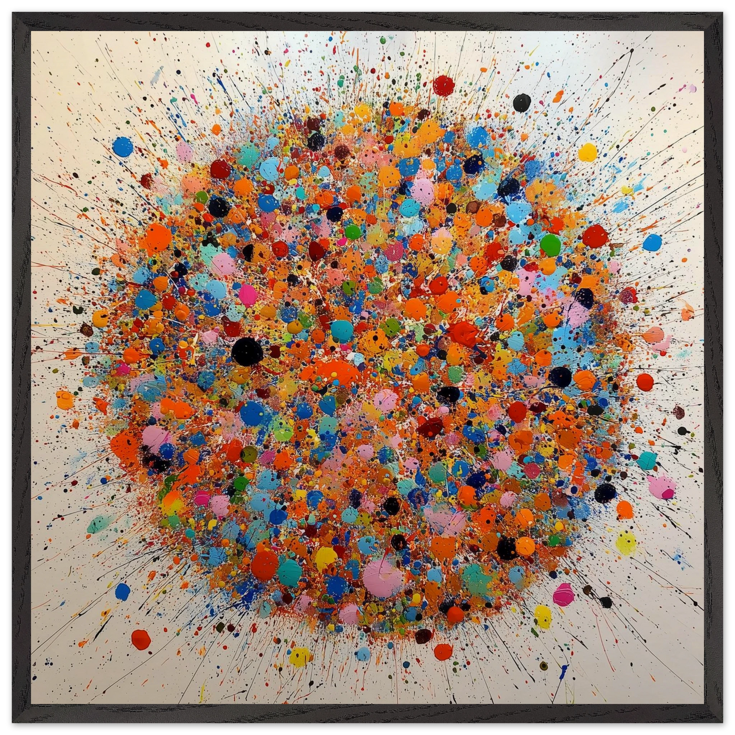 Explosion de Mille Couleurs — tableau encadré bois — art mural STNCL