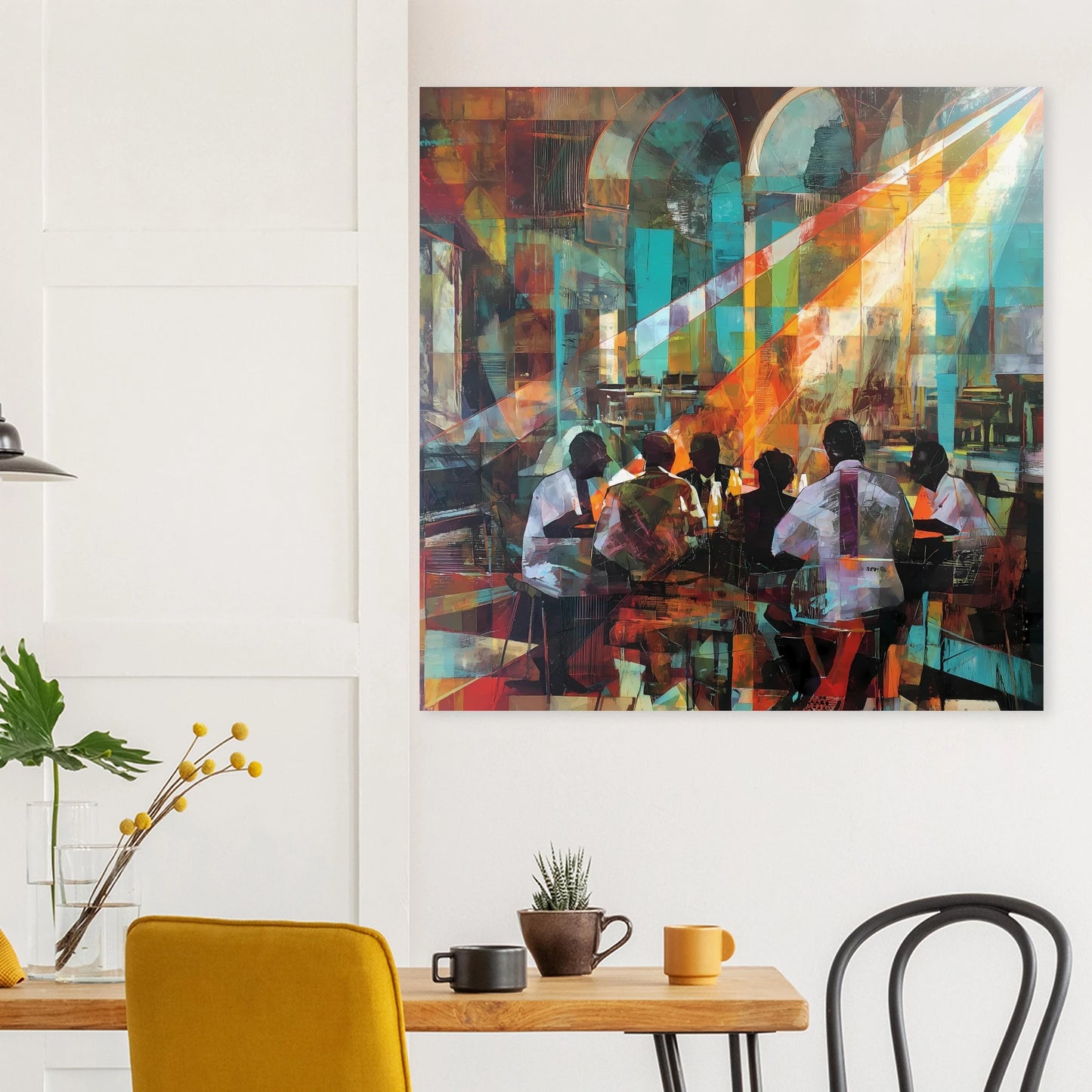 Rencontre au Café — affiche d'art — vue 8 — art mural STNCL