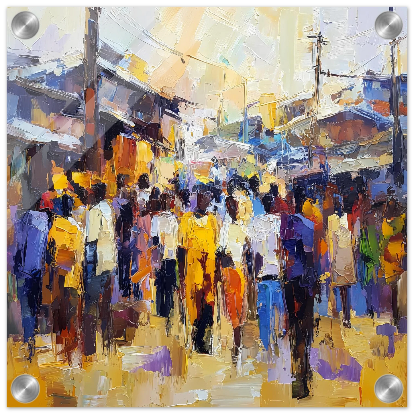 Jour de Marché — tableau plexiglas — vue 3 — art mural STNCL