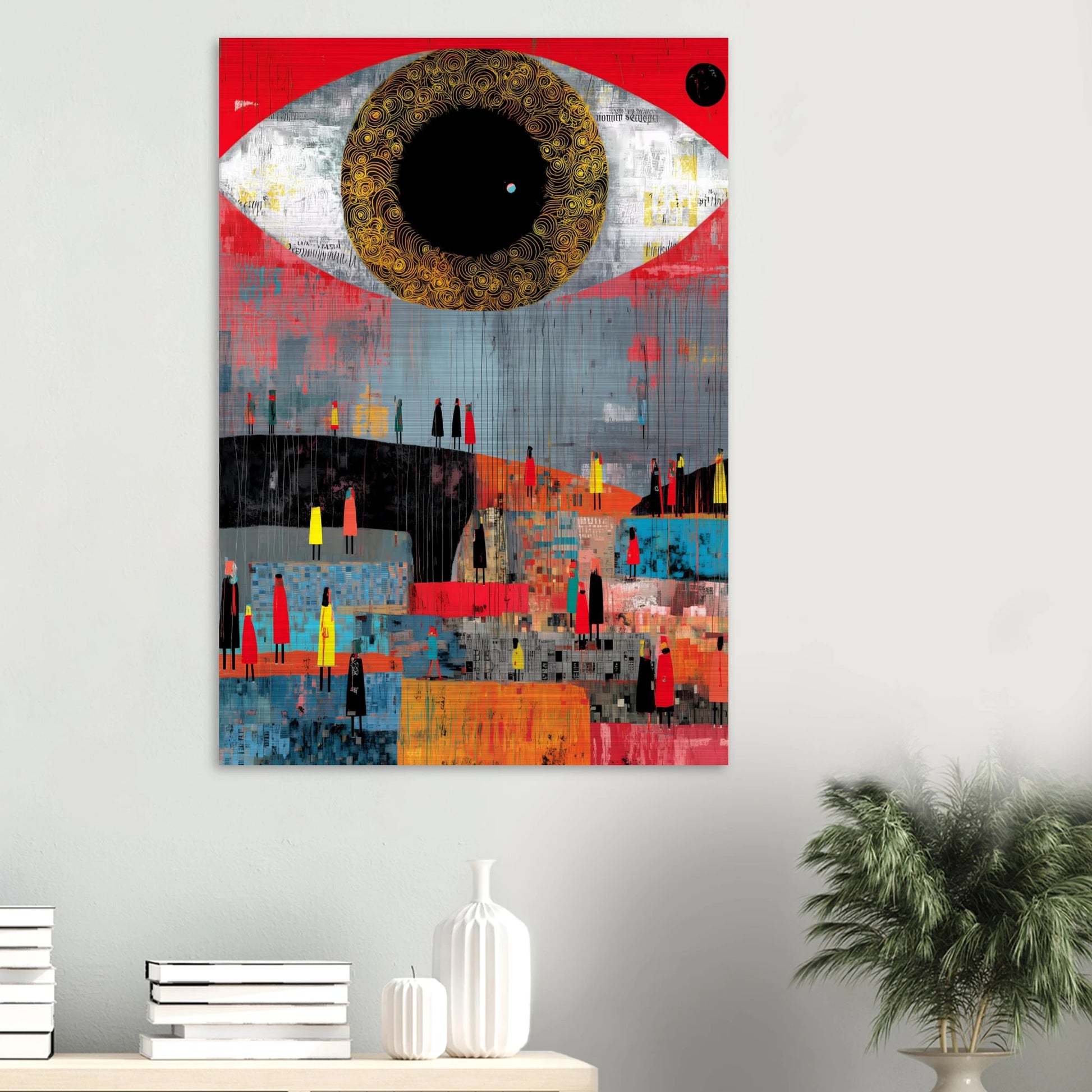 L'Oeil et la Foule — tableau aluminium — vue 6 — art mural STNCL