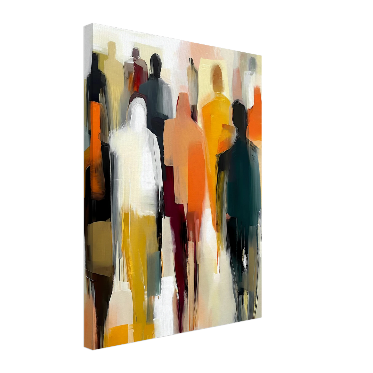 Foule Silencieuse — tableau sur toile — vue 5 — art mural STNCL