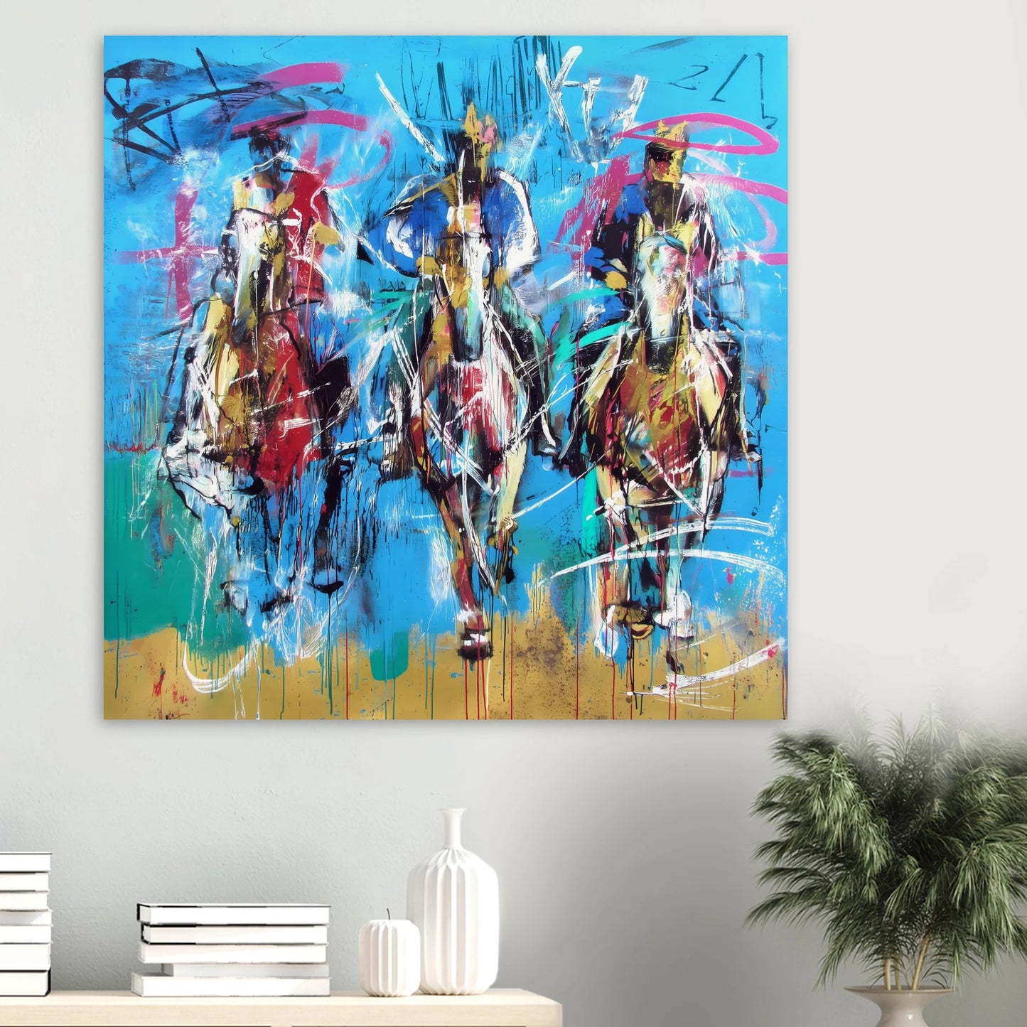 Trois Cavaliers — affiche d'art — vue 6 — art mural STNCL