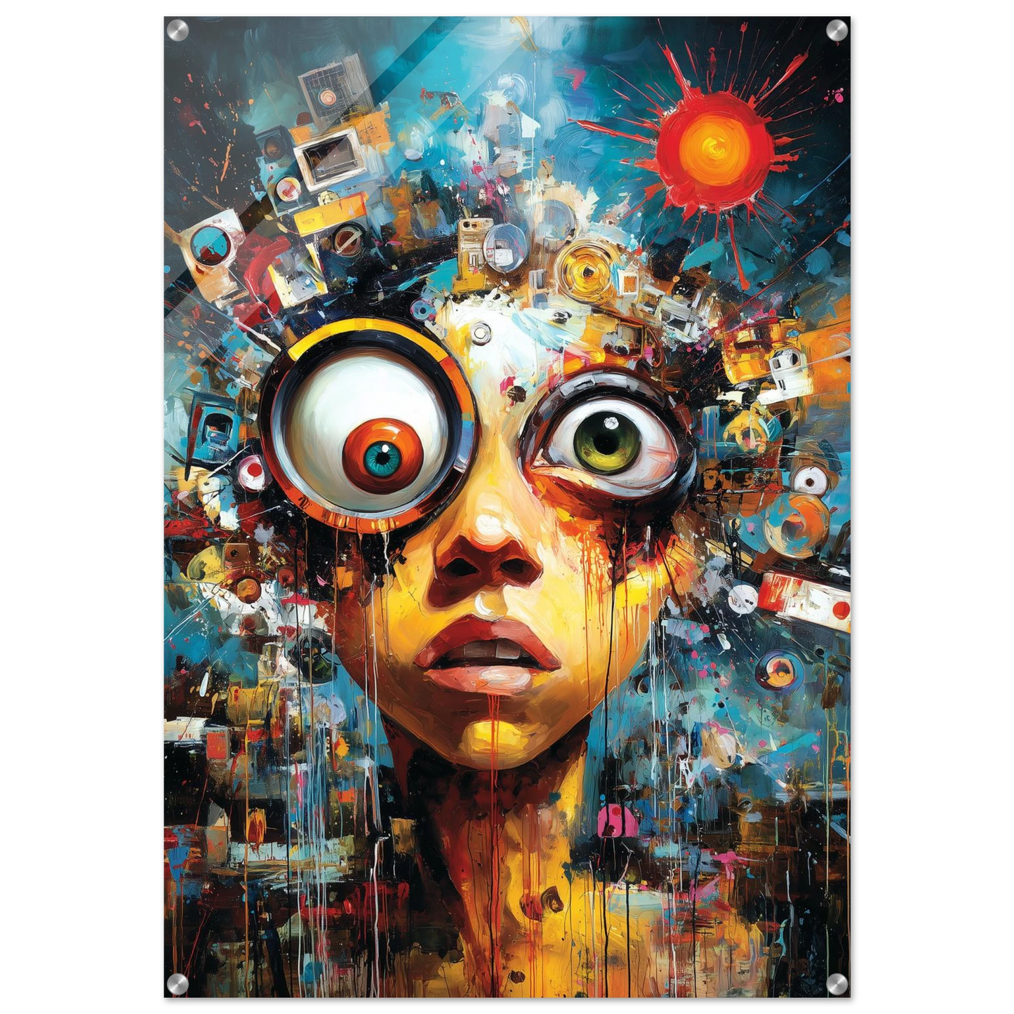 Regard Éclaté en Couleurs — tableau plexiglas — art mural STNCL