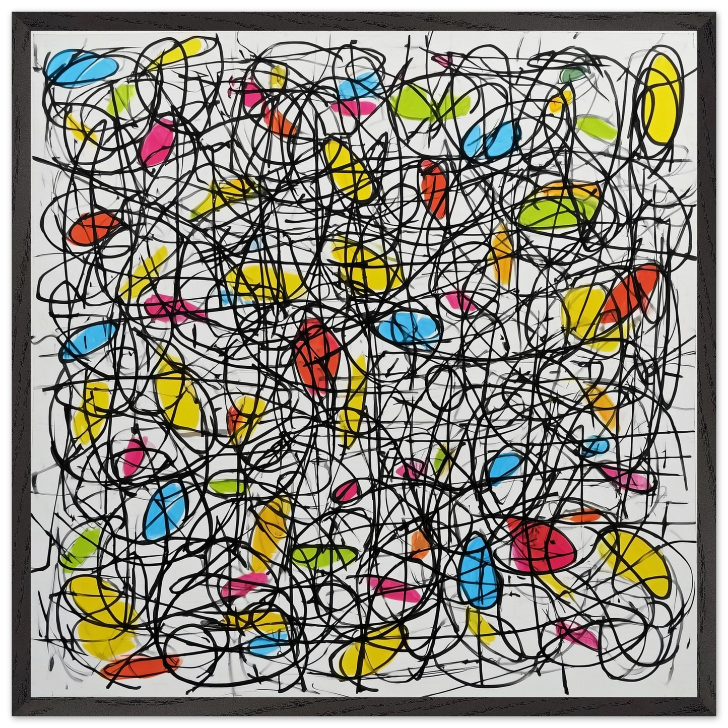 Éclats de Couleurs Vivantes — tableau encadré bois — art mural STNCL