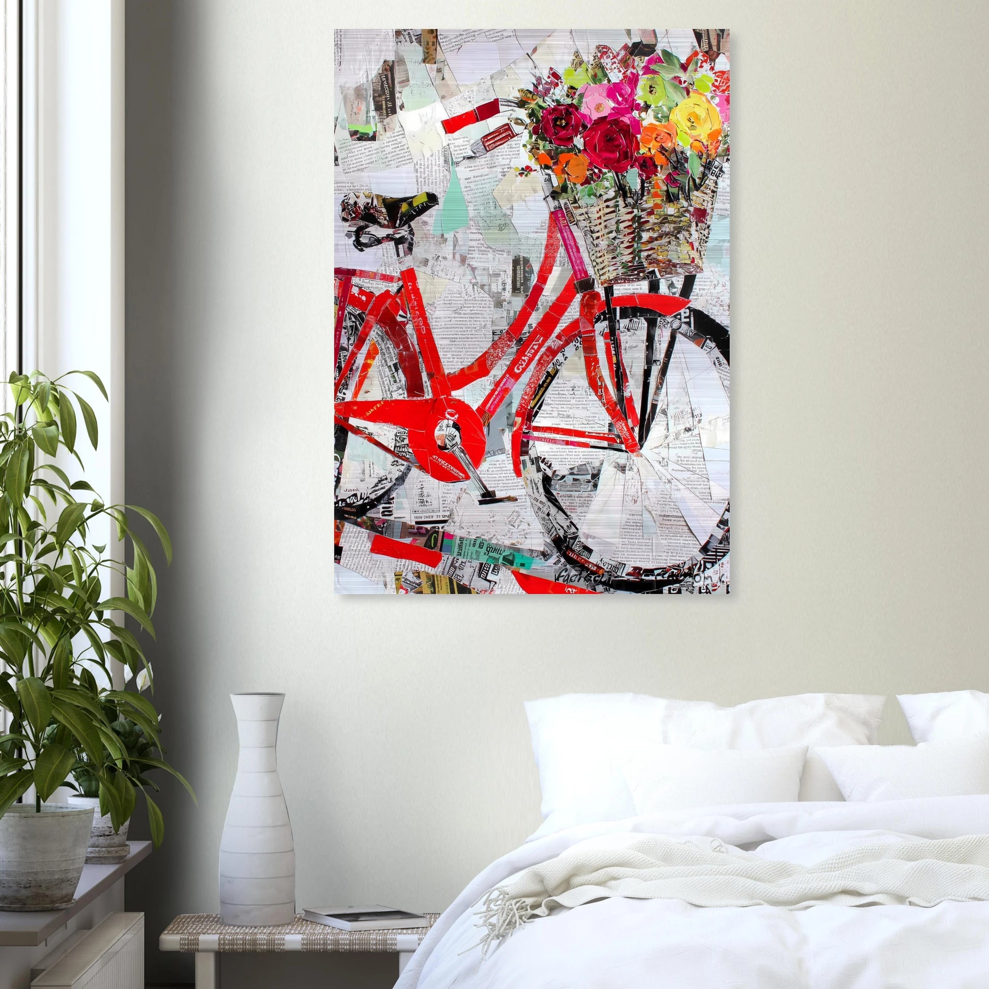 Le Vélo Fleuri — tableau aluminium — vue 7 — art mural STNCL