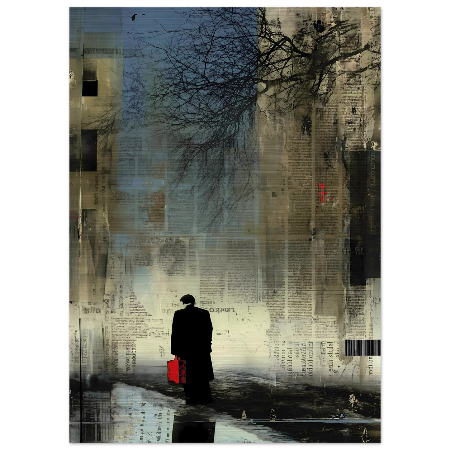 La Valise Rouge — tableau aluminium — vue 4 — art mural STNCL