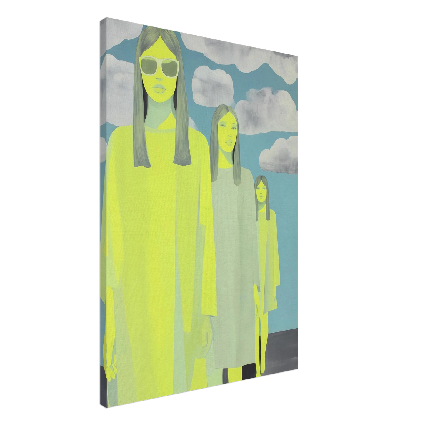 Les Trois Silhouettes — tableau sur toile — art mural STNCL