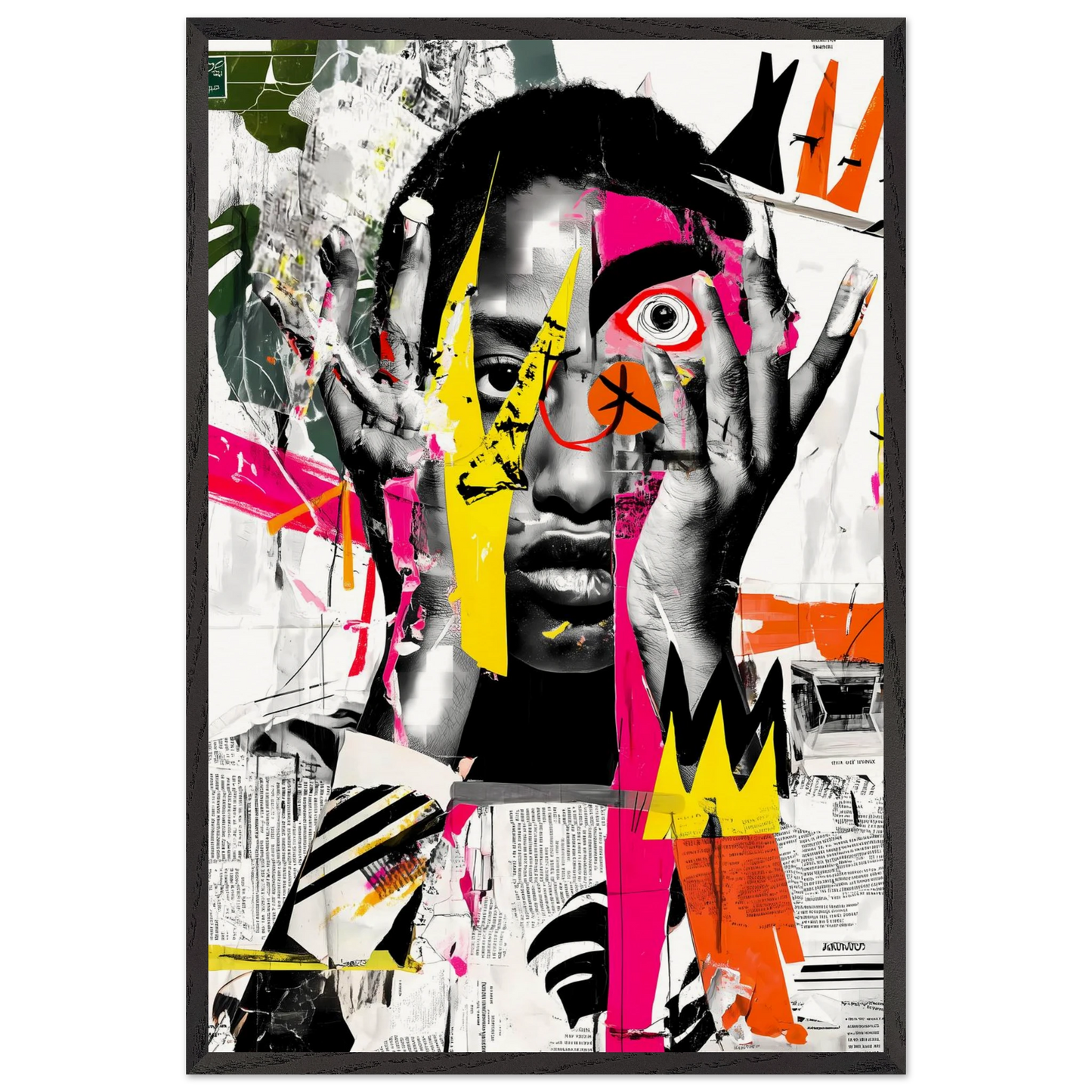 Éclats d'un Regard — tableau encadre bois — vue 2 — art mural STNCL
