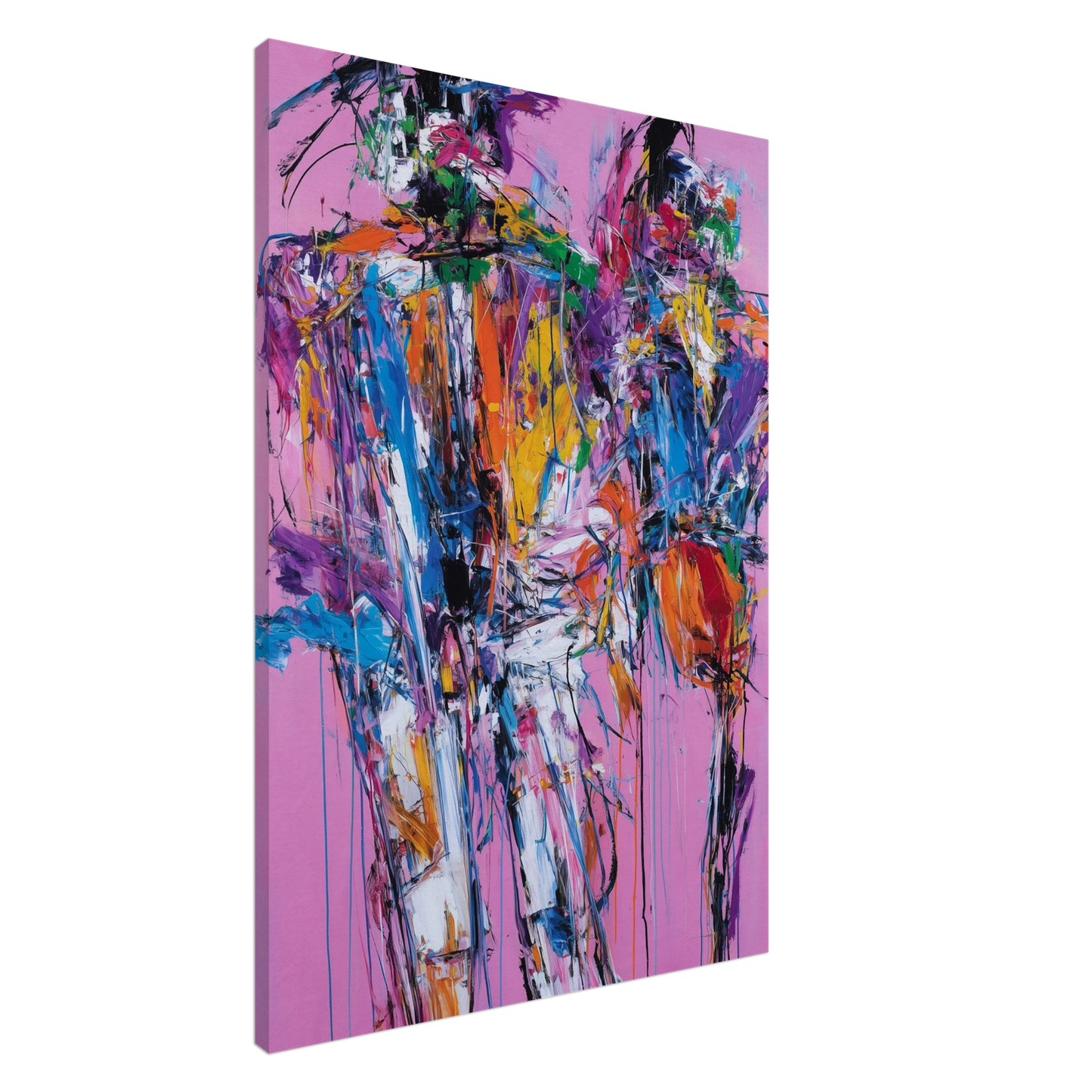 Deux Figures En Mouvement — tableau sur toile — art mural STNCL